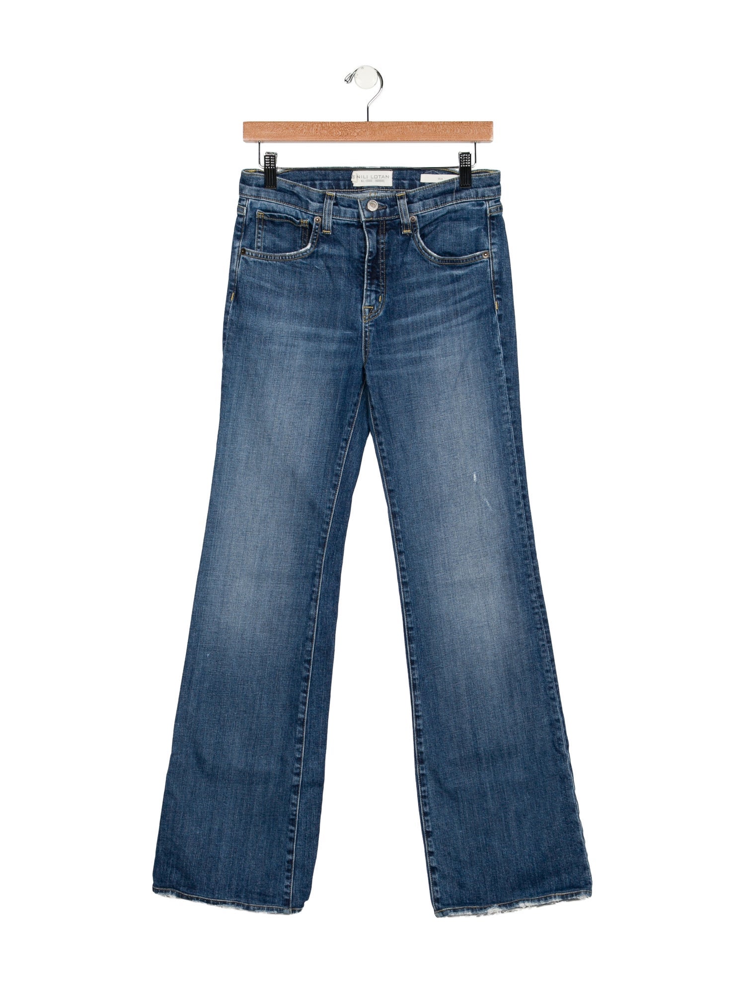 Nili Lotan Mid-Rise Straight Leg Jeans