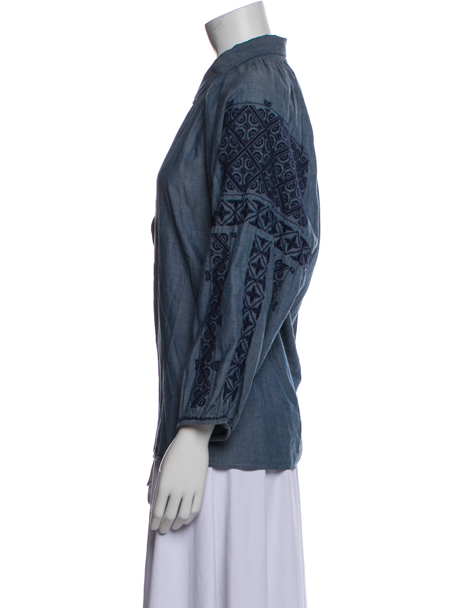 Nili Lotan Long Sleeve Button-Up Top