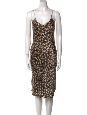 Nili Lotan Silk Midi Length Dress