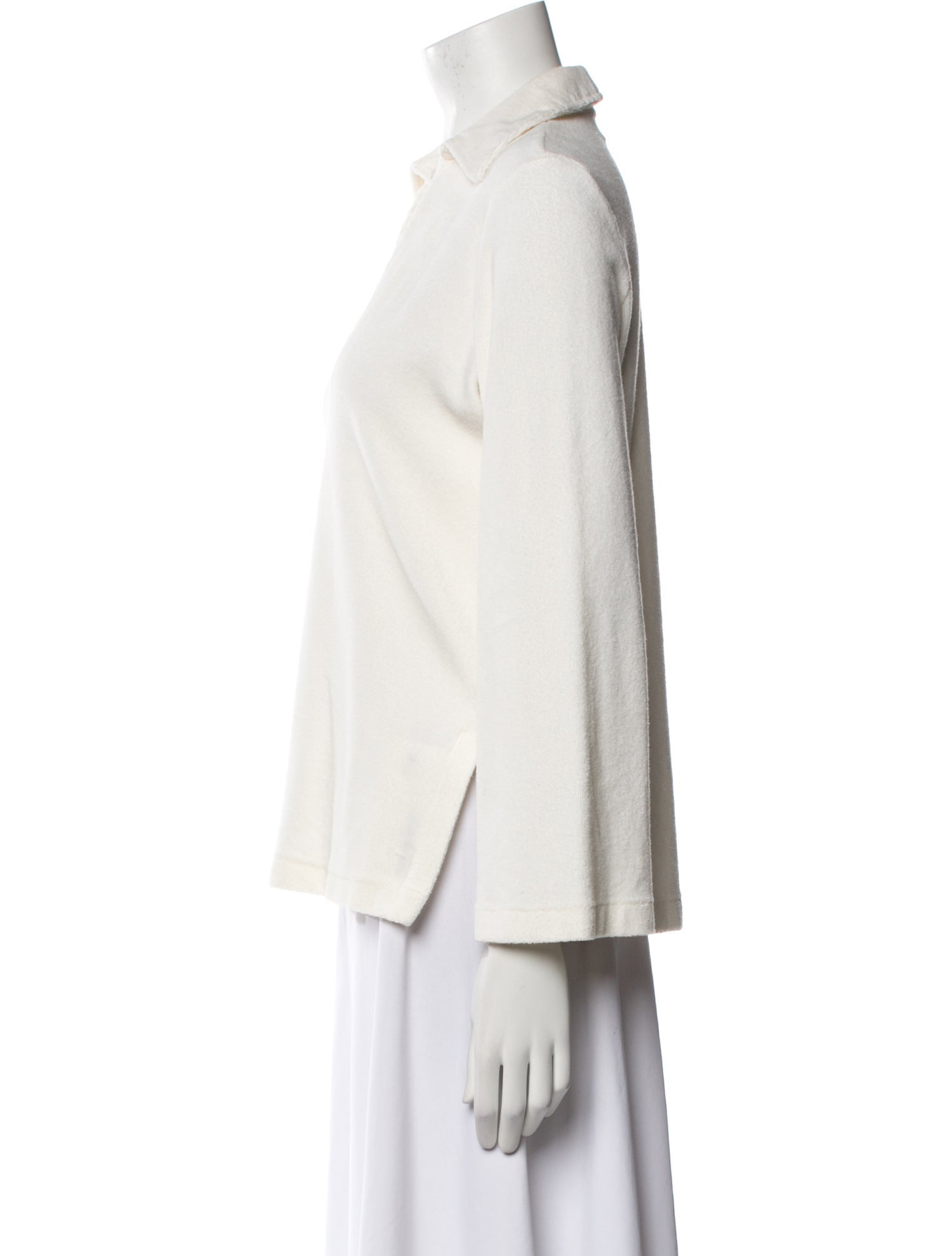 Nili Lotan V-Neck Three-Quarter Sleeve Blouse