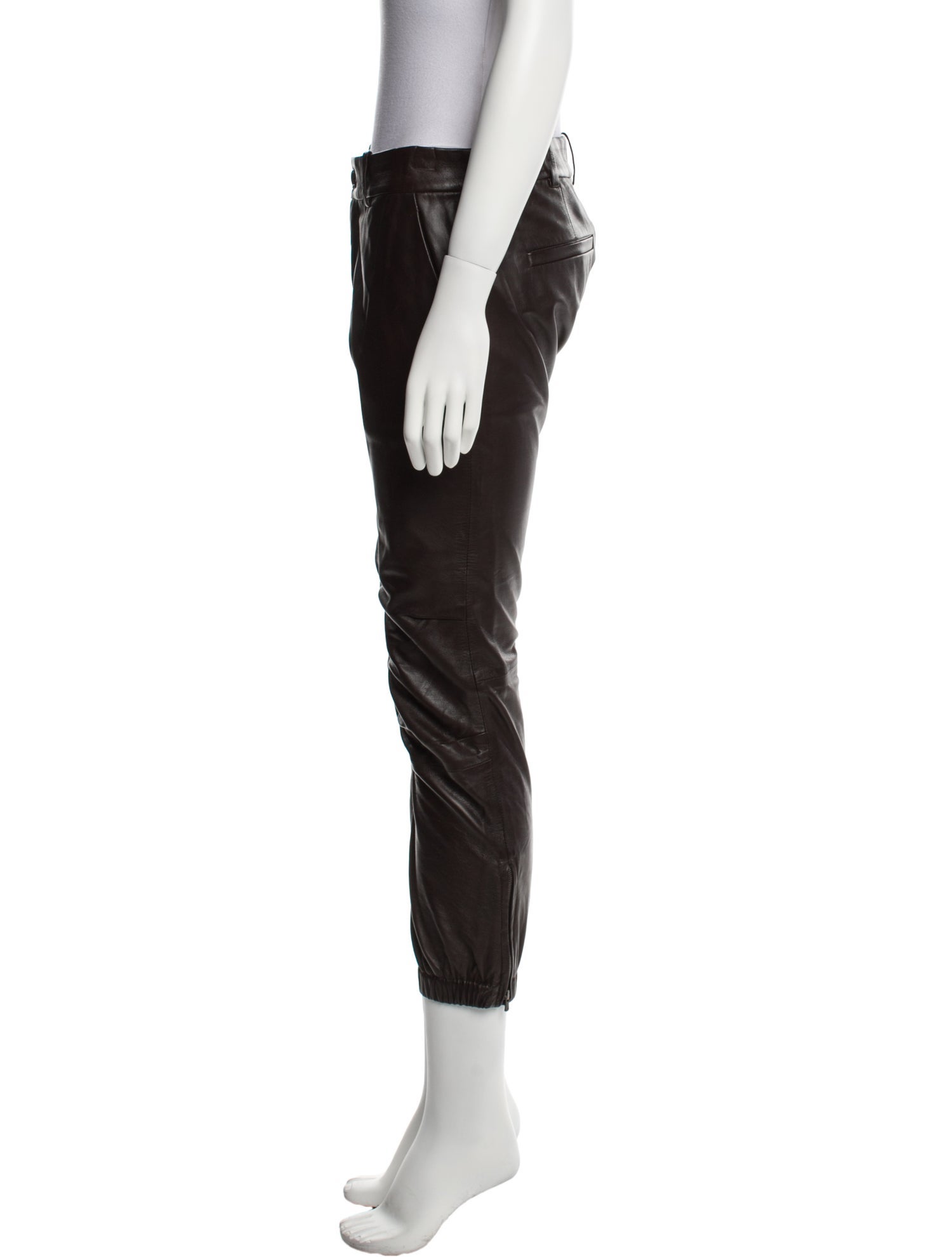 Nili Lotan Lambskin Skinny Leg Pants