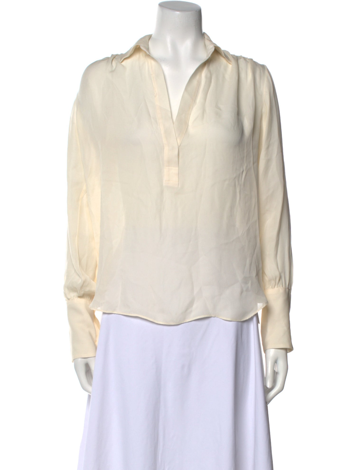 Nili Lotan Silk Long Sleeve Blouse