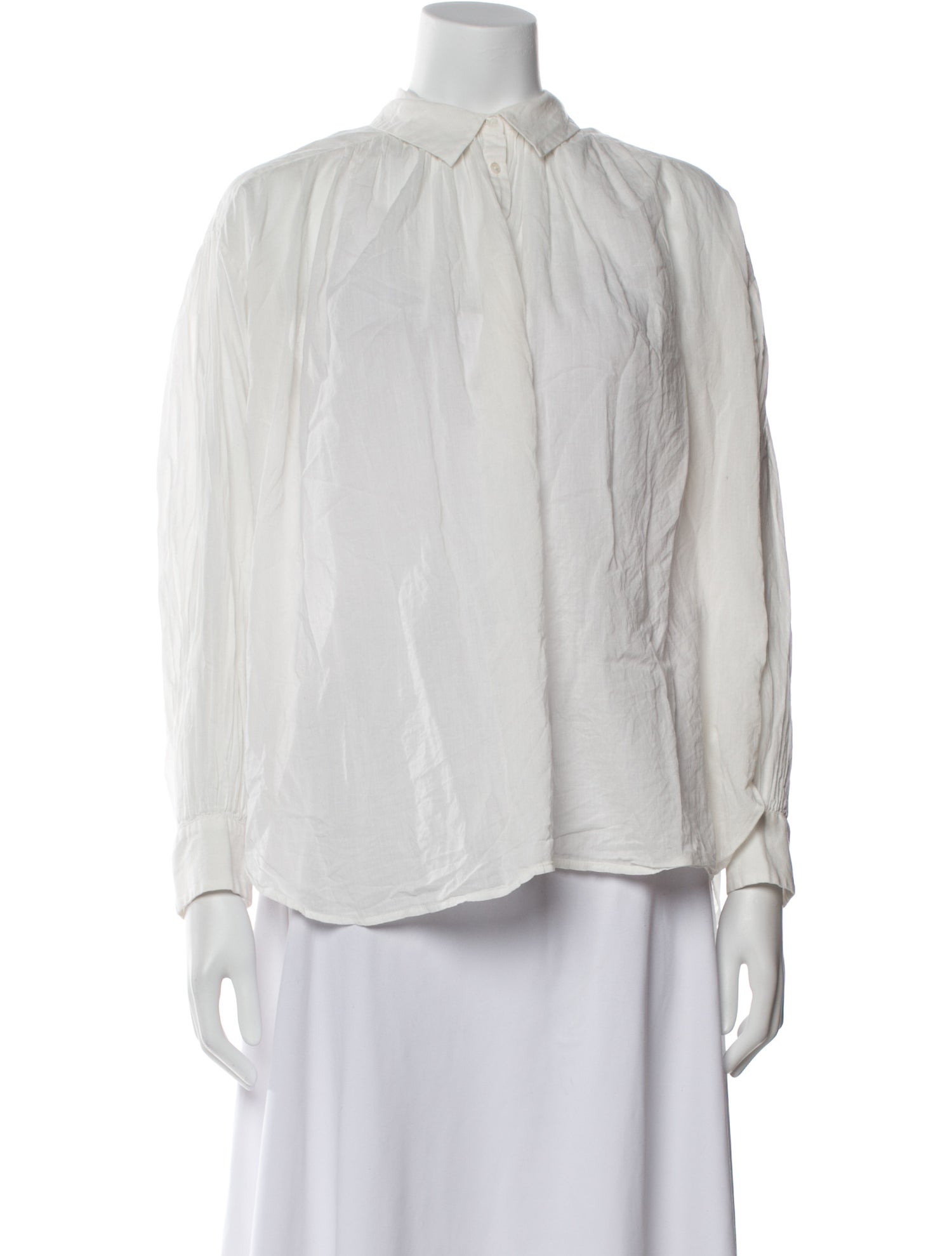 Nili Lotan Mock Neck Long Sleeve Blouse