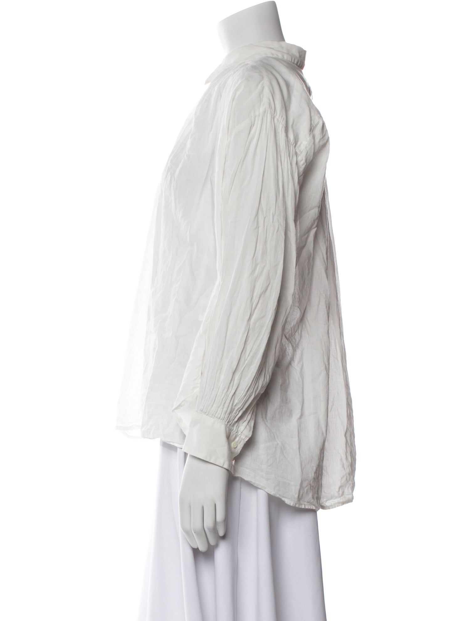 Nili Lotan Mock Neck Long Sleeve Blouse