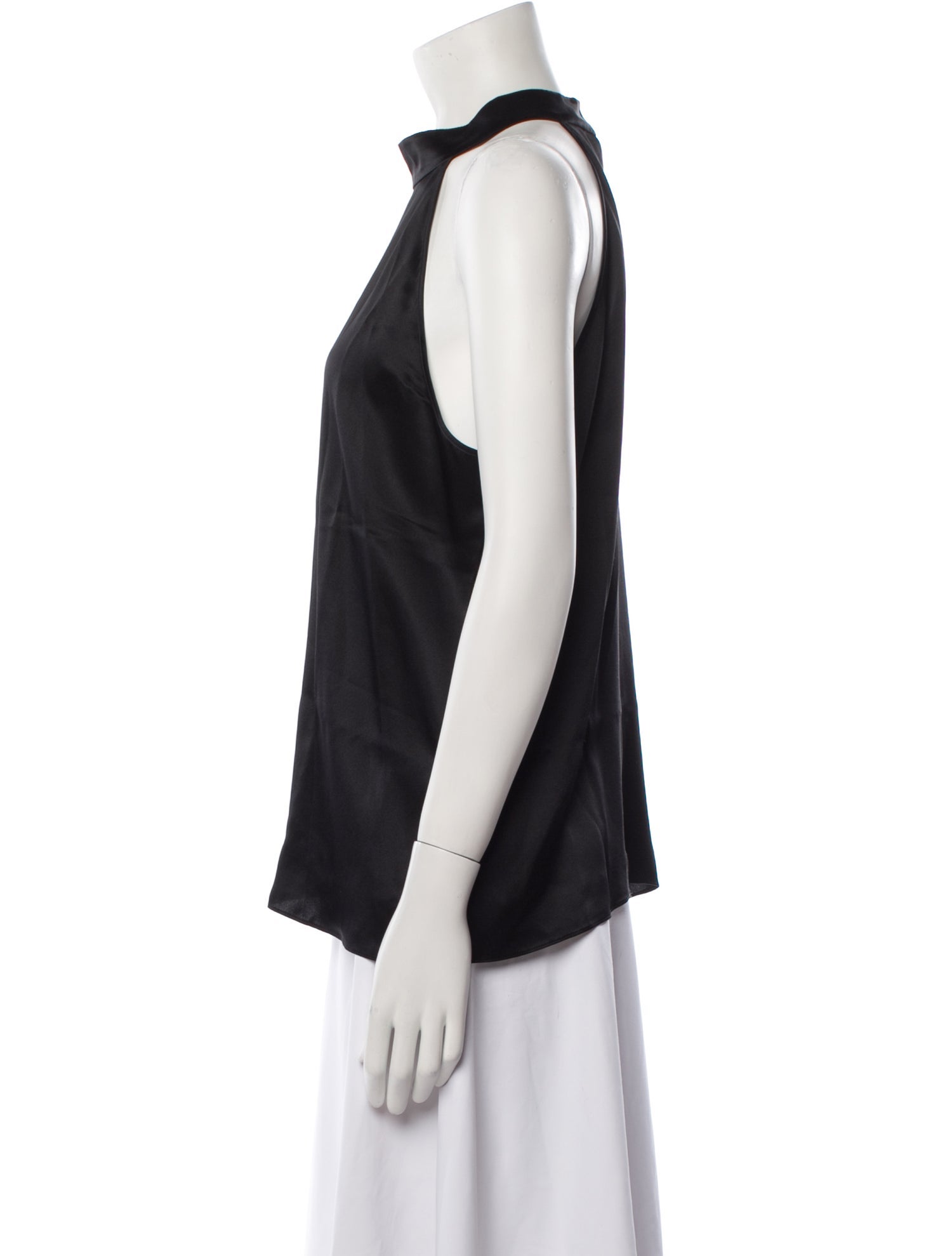 Nili Lotan Silk Mock Neck Blouse