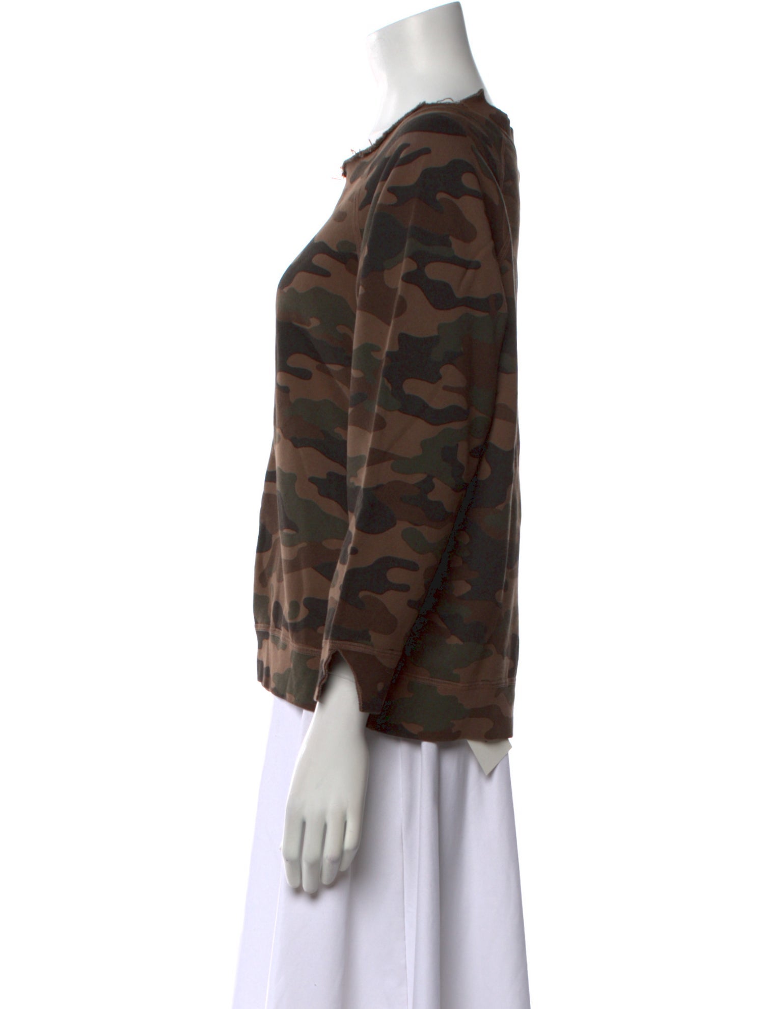 Nili Lotan Animal Print Bateau Neckline Sweatshirt