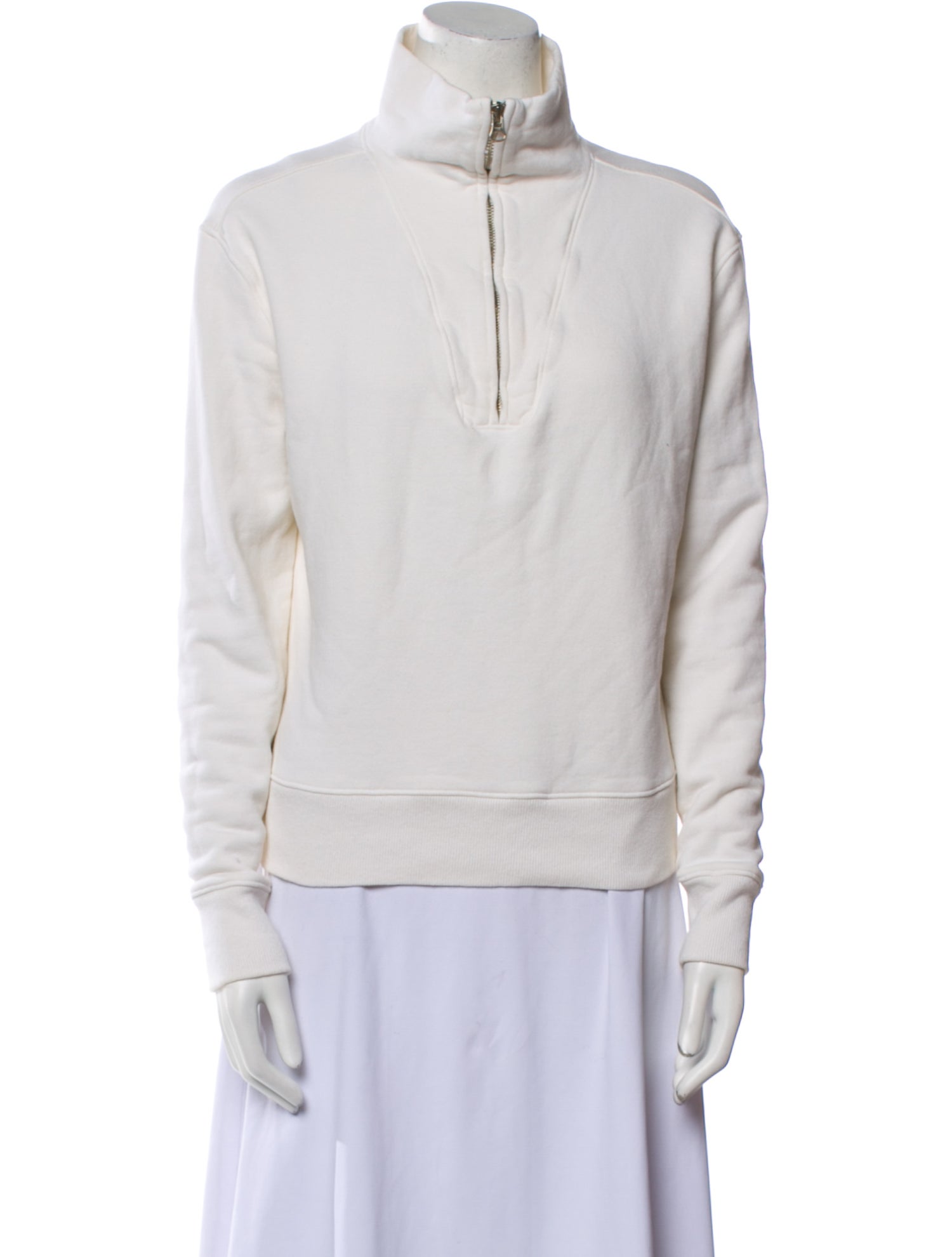 Nili Lotan Mock Neck Long Sleeve Sweatshirt