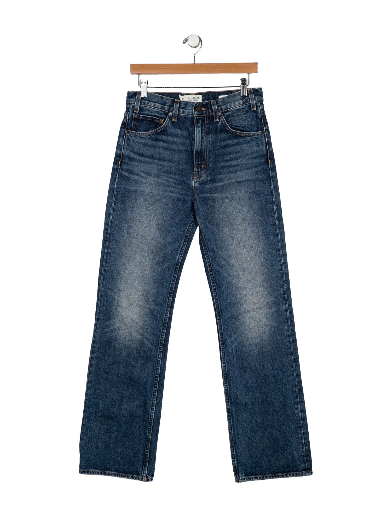 Nili Lotan High-Rise Straight Leg Jeans