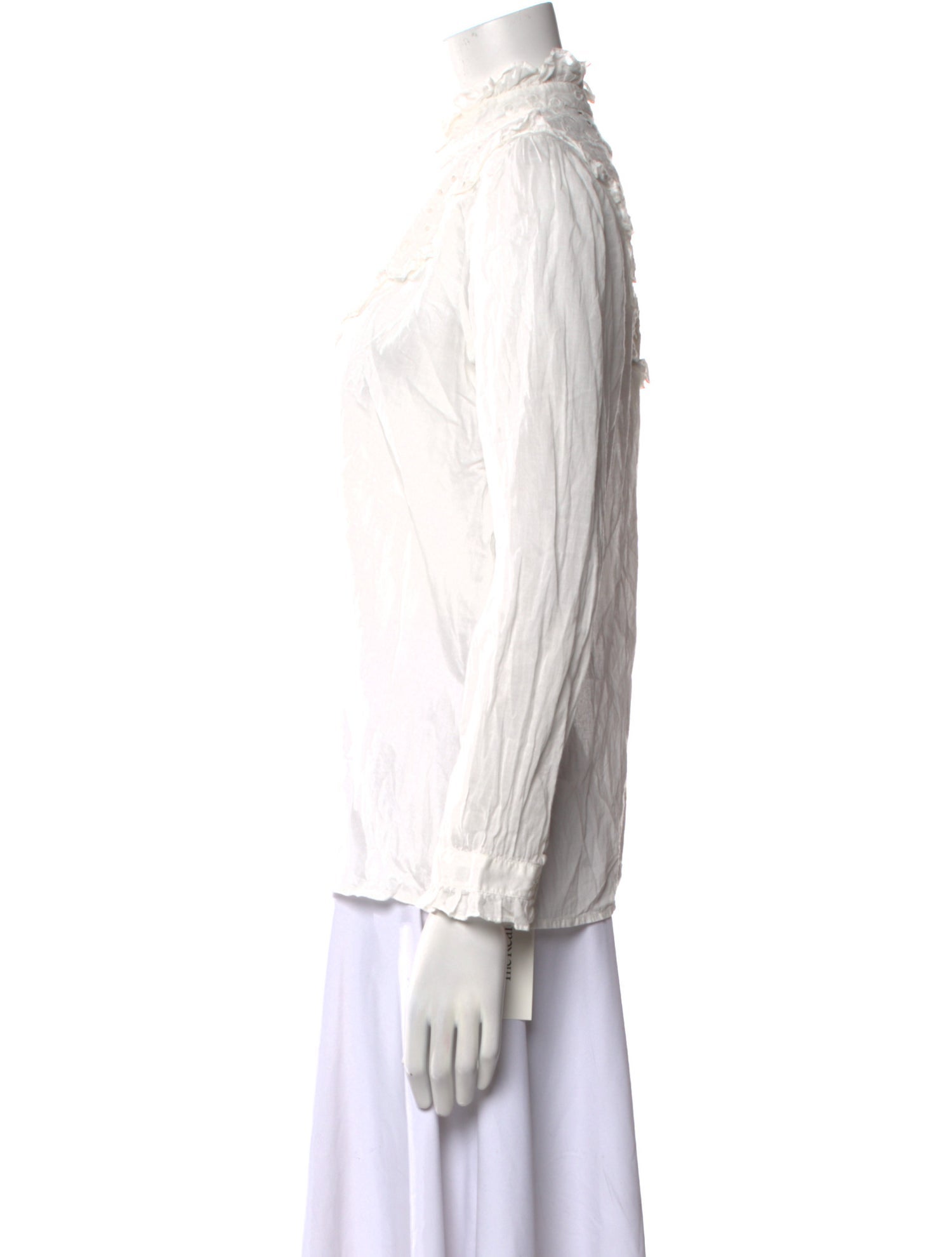 Nili Lotan Mock Neck Long Sleeve Blouse