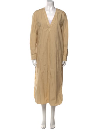 Nili Lotan V-Neck Long Dress