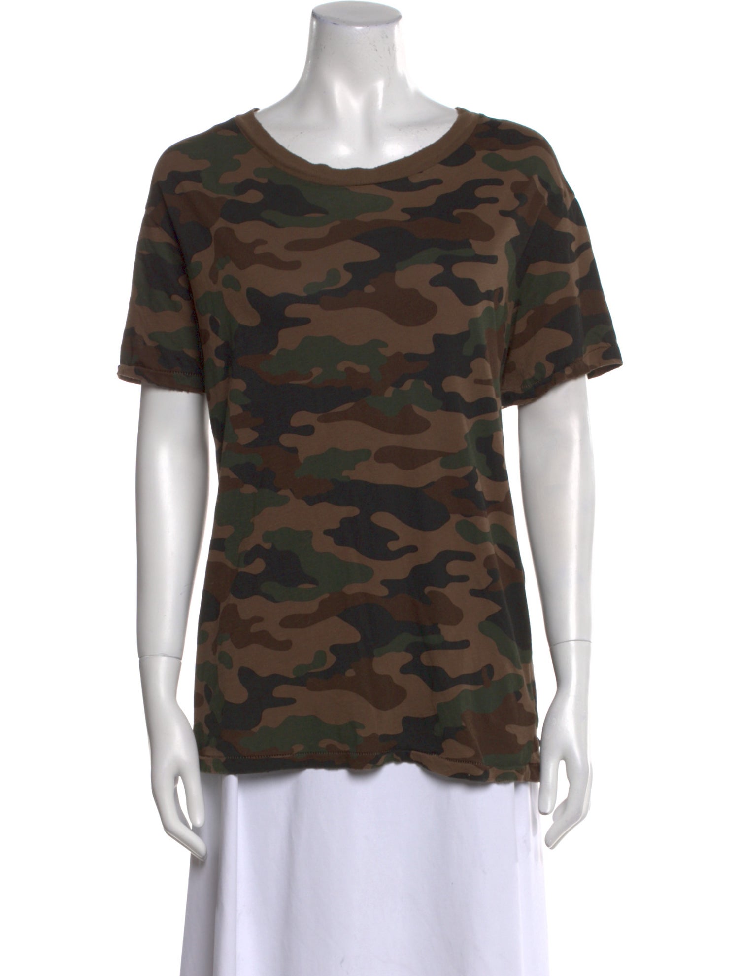 Nili Lotan Crew Neck Short Sleeve Crop Top