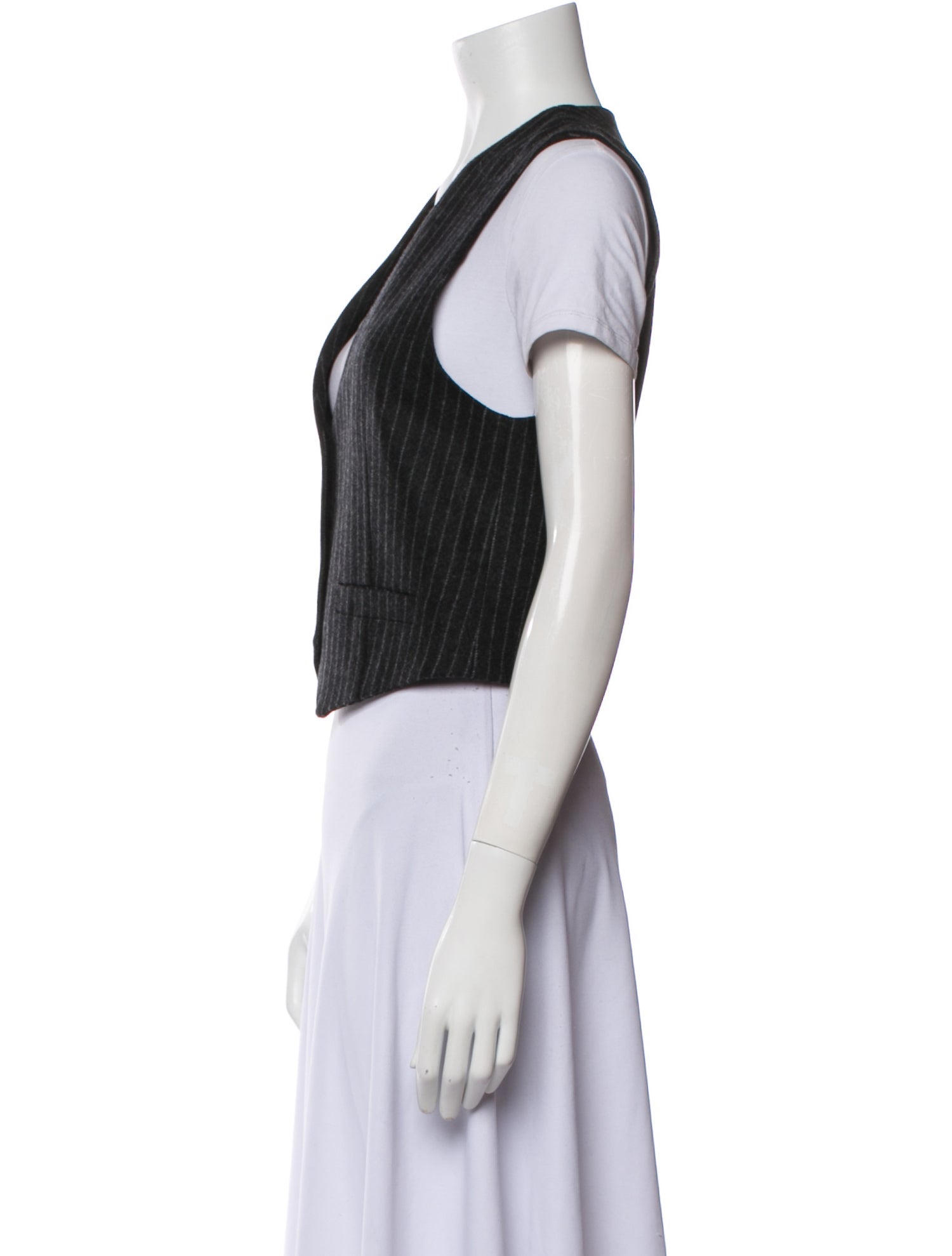 Nili Lotan Virgin Wool Striped Vest