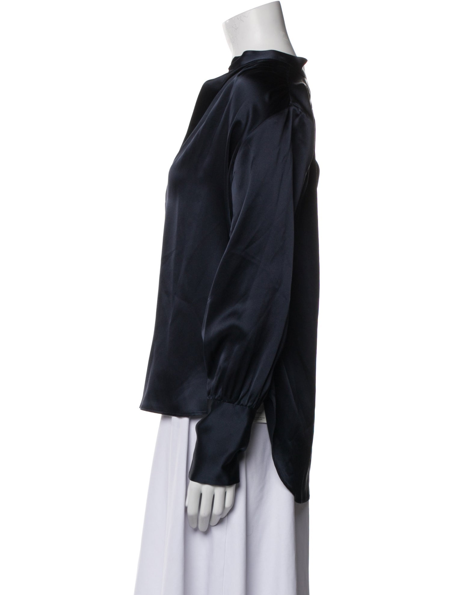 Nili Lotan Silk V-Neck Blouse