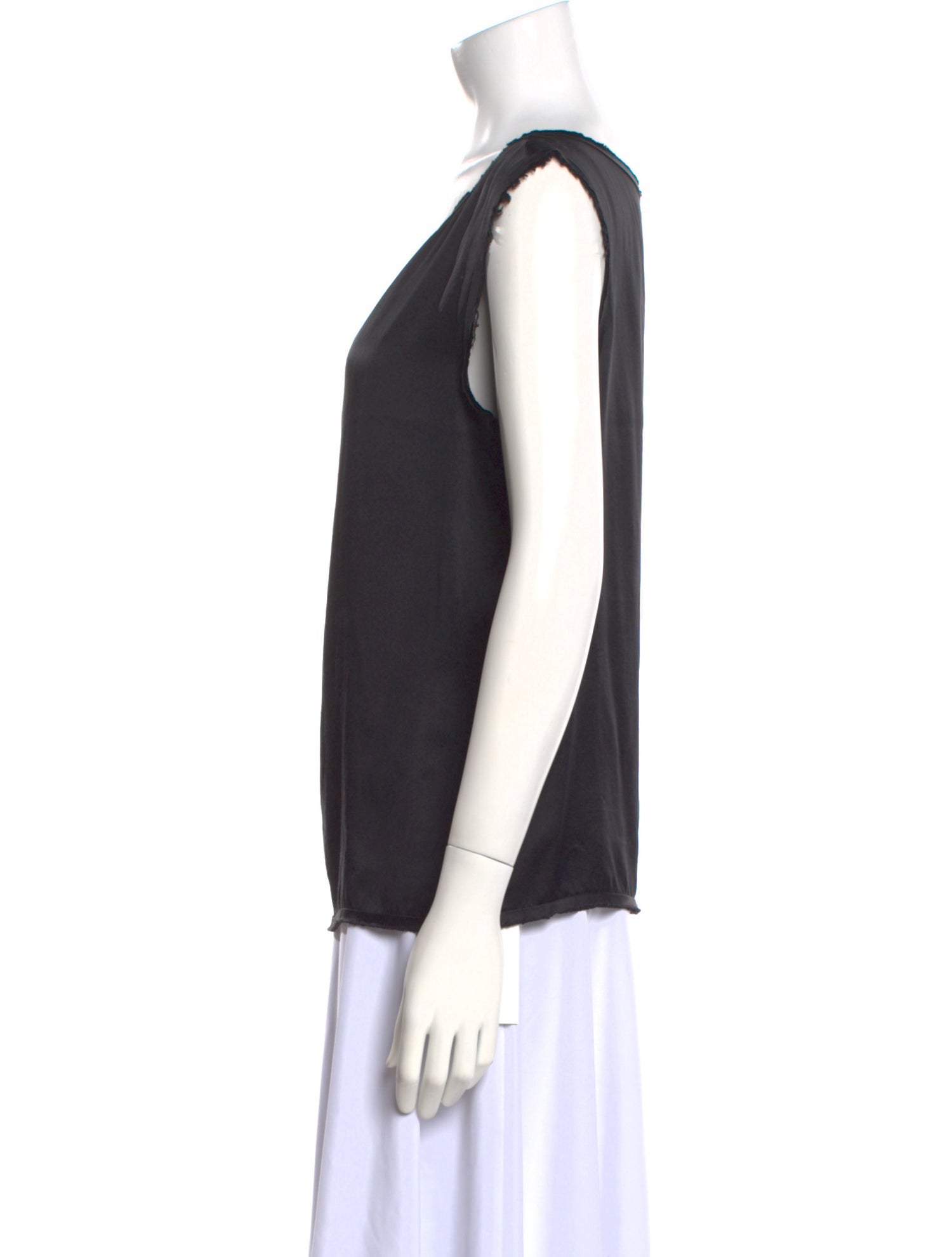 Nili Lotan Silk Scoop Neck Top