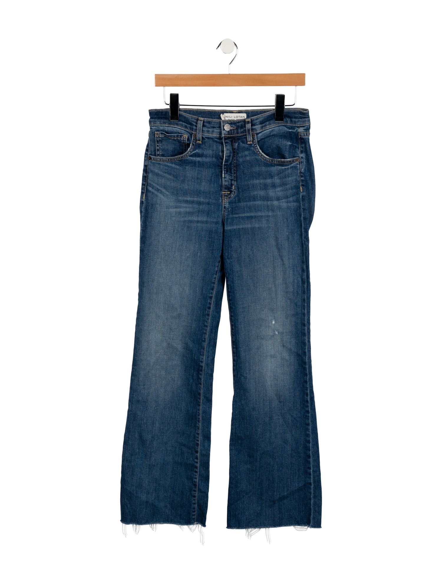 Nili Lotan Mid-Rise Wide Leg Jeans