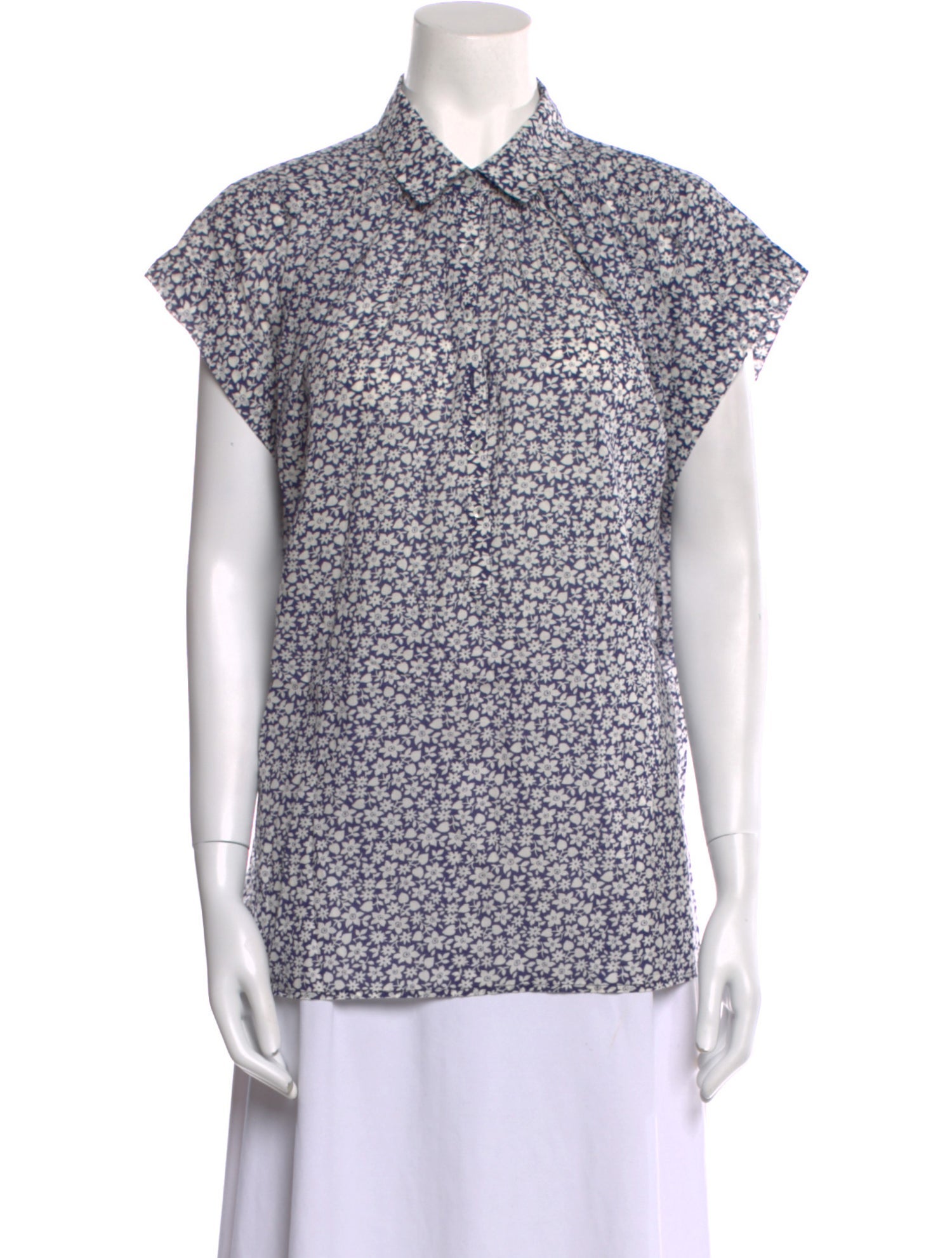 Nili Lotan Printed Short Sleeve Polo