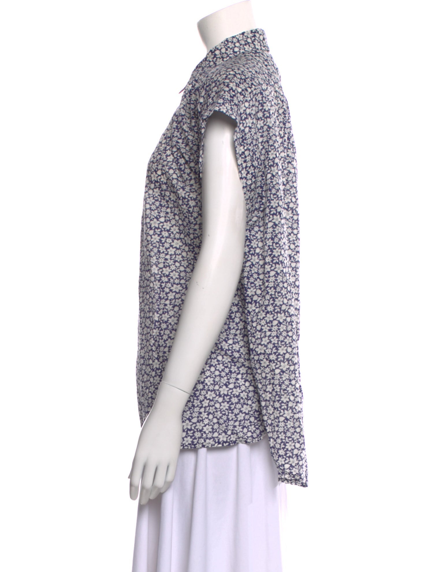 Nili Lotan Printed Short Sleeve Polo