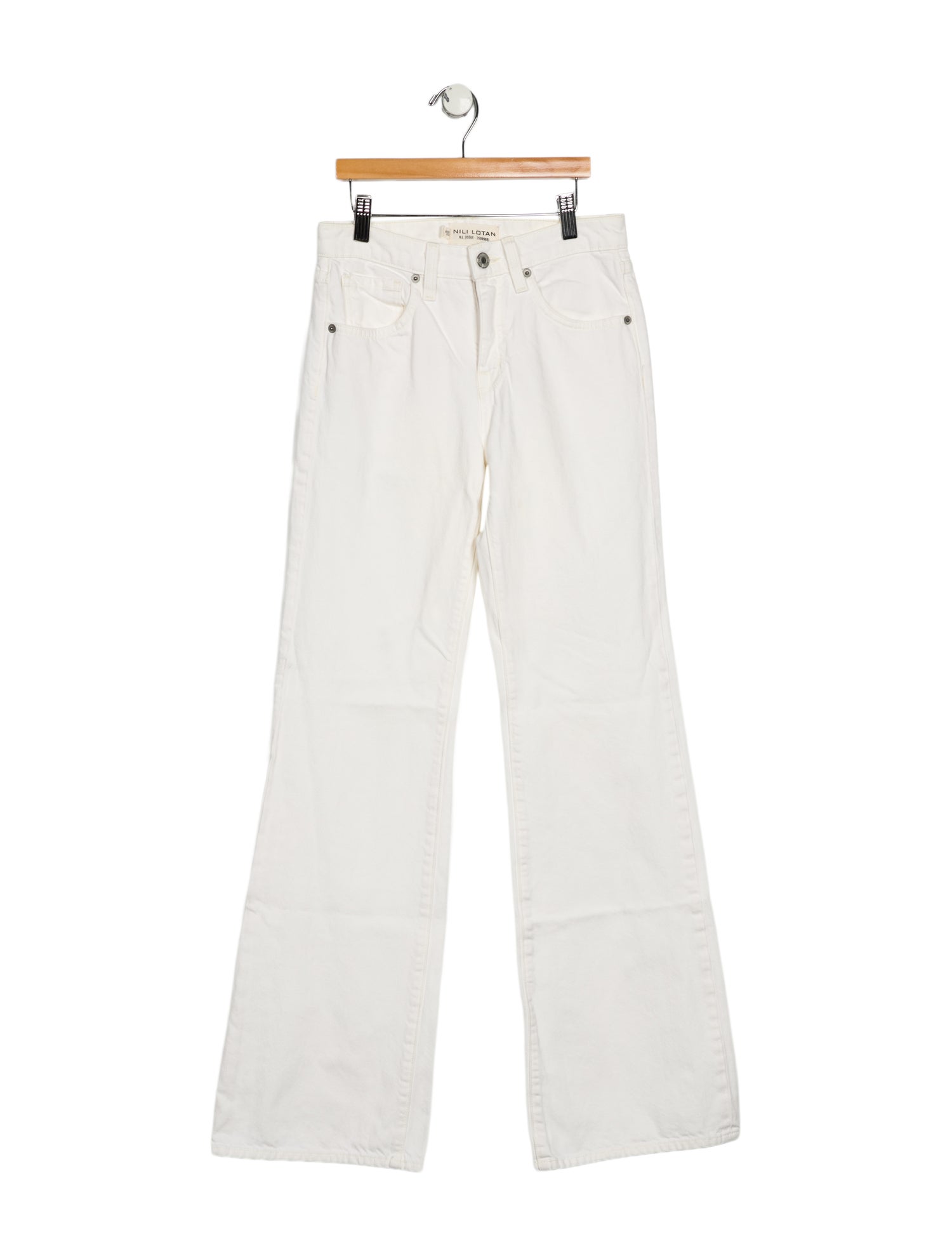 Nili Lotan Mid-Rise Wide Leg Jeans