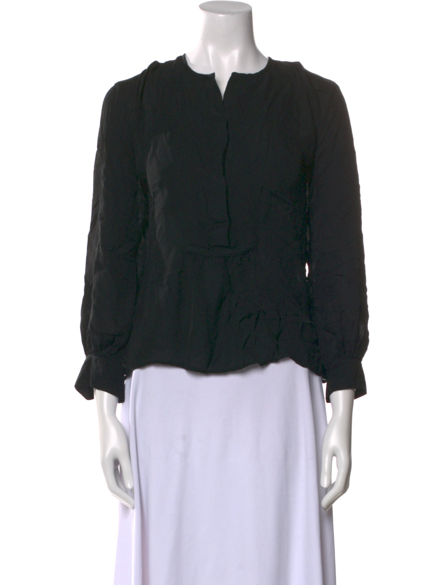 Nili Lotan Silk Crew Neck Blouse