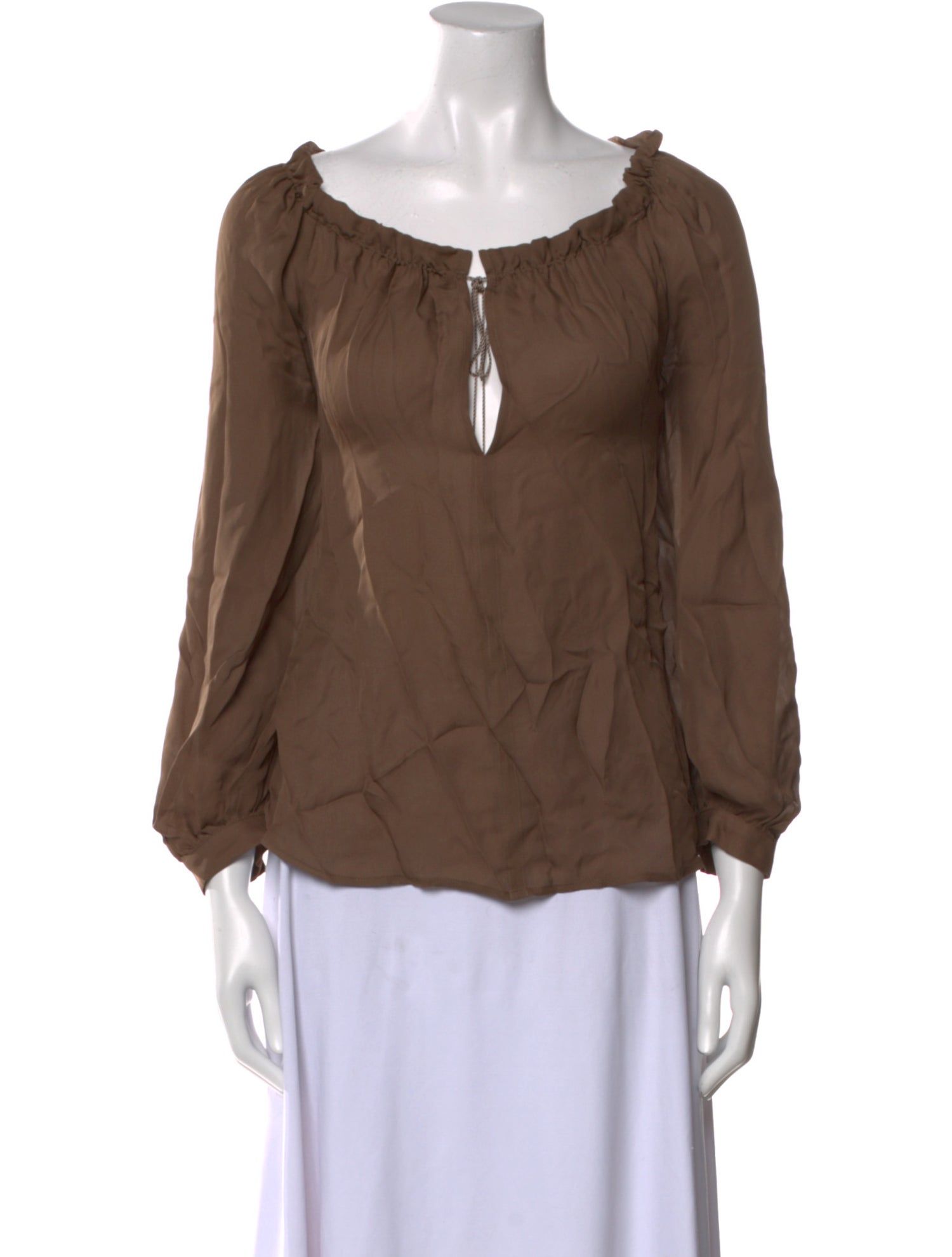 Nili Lotan Silk Scoop Neck Blouse