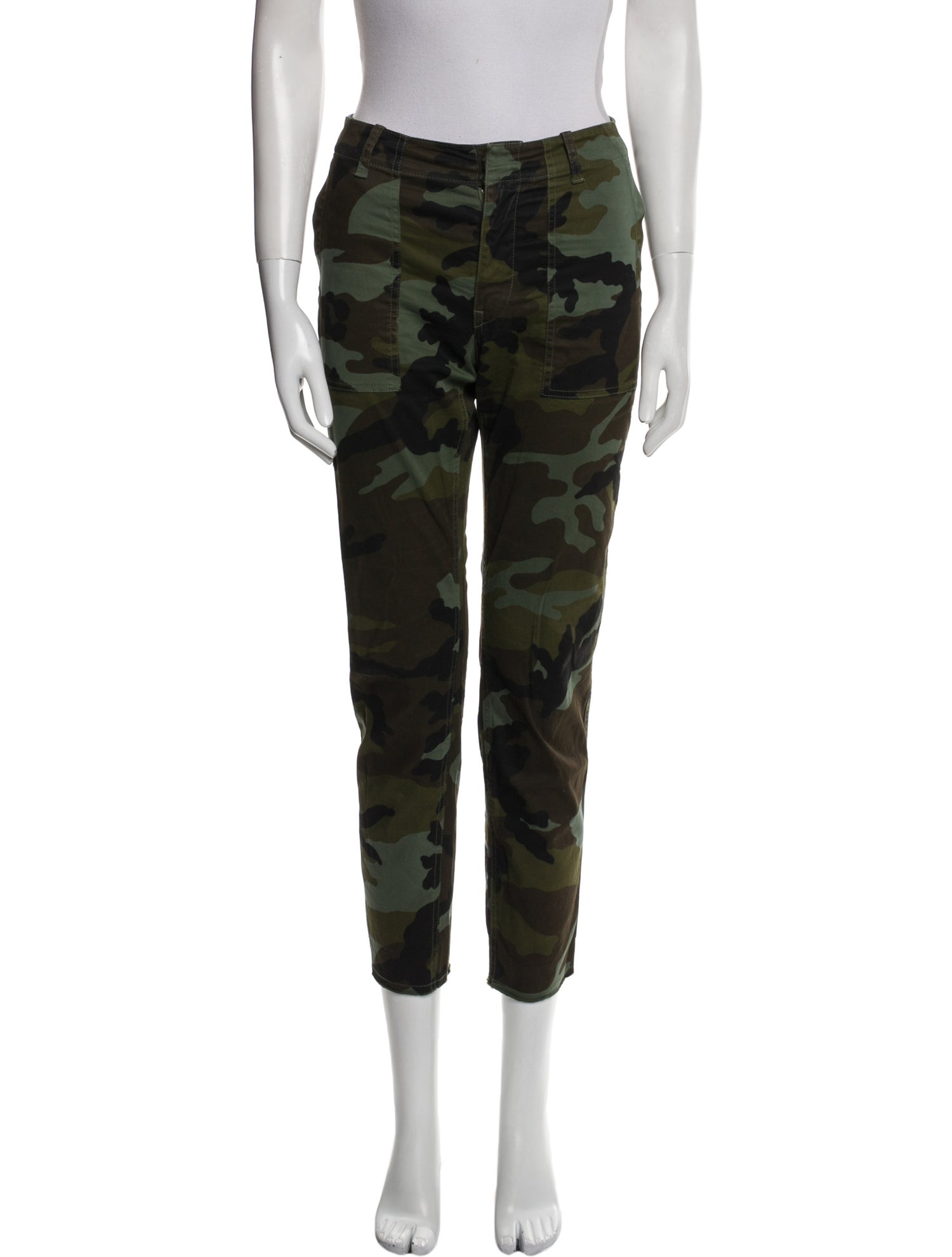 Nili Lotan Camouflage Print Skinny Leg Pants