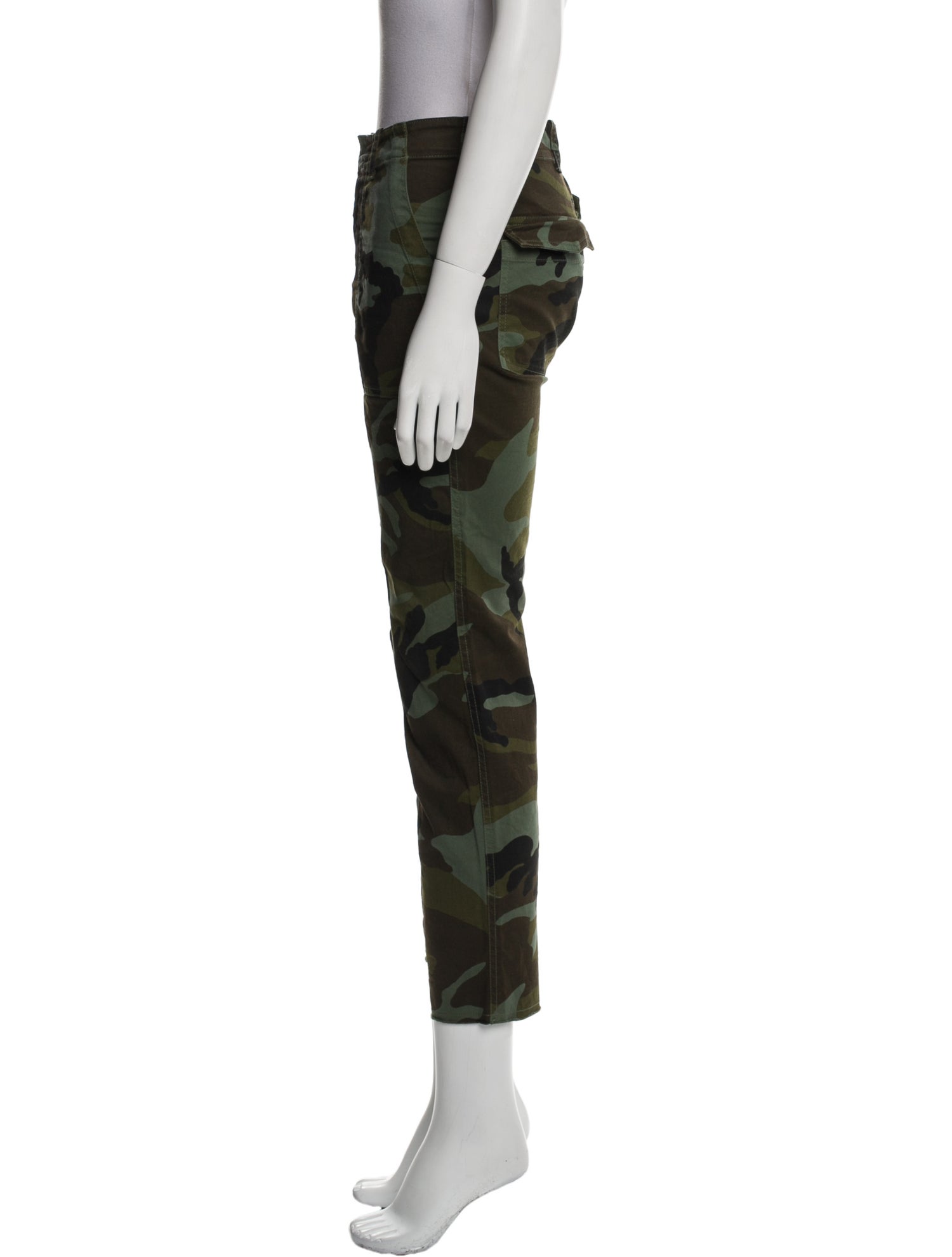 Nili Lotan Camouflage Print Skinny Leg Pants
