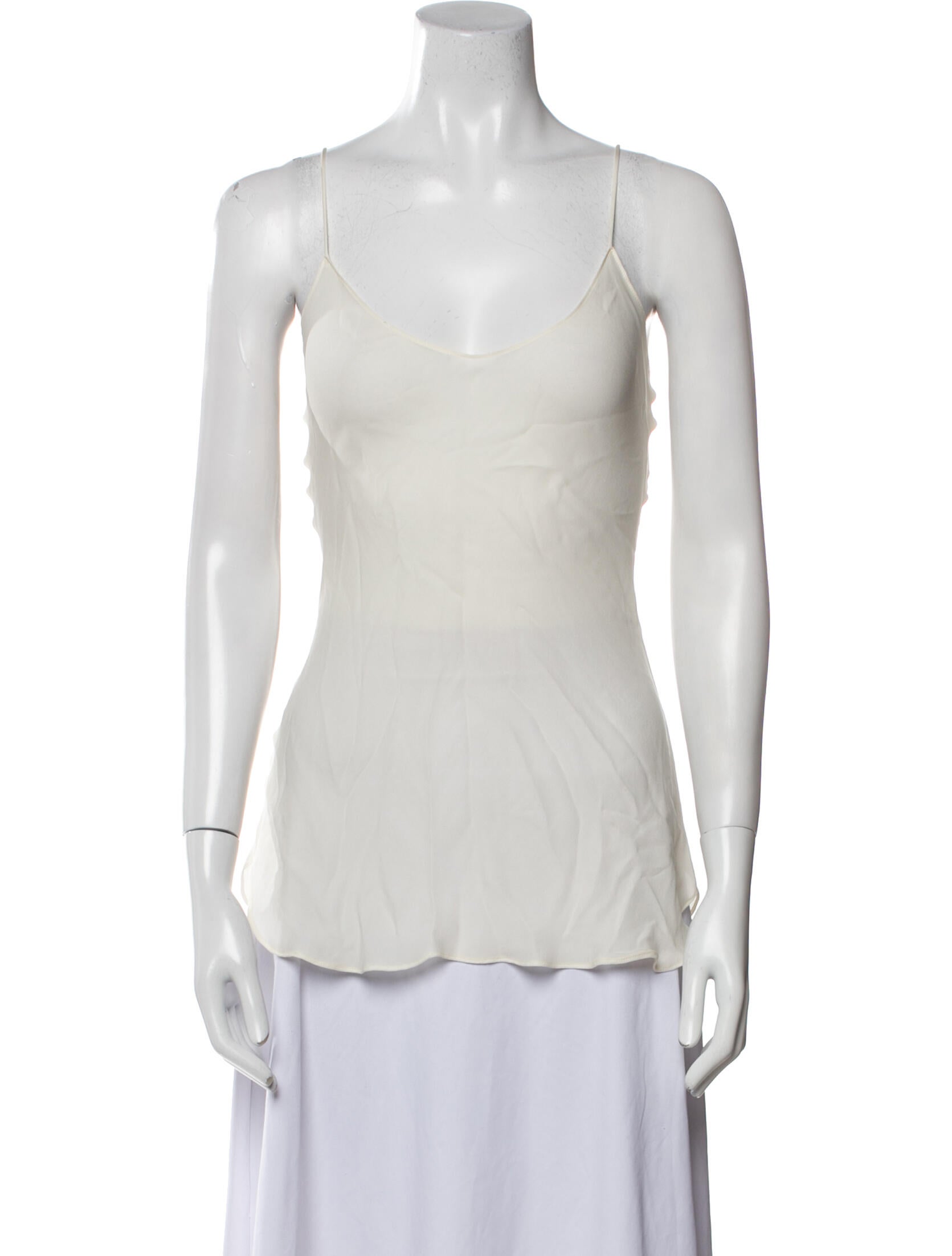 Nili Lotan Silk Scoop Neck Top