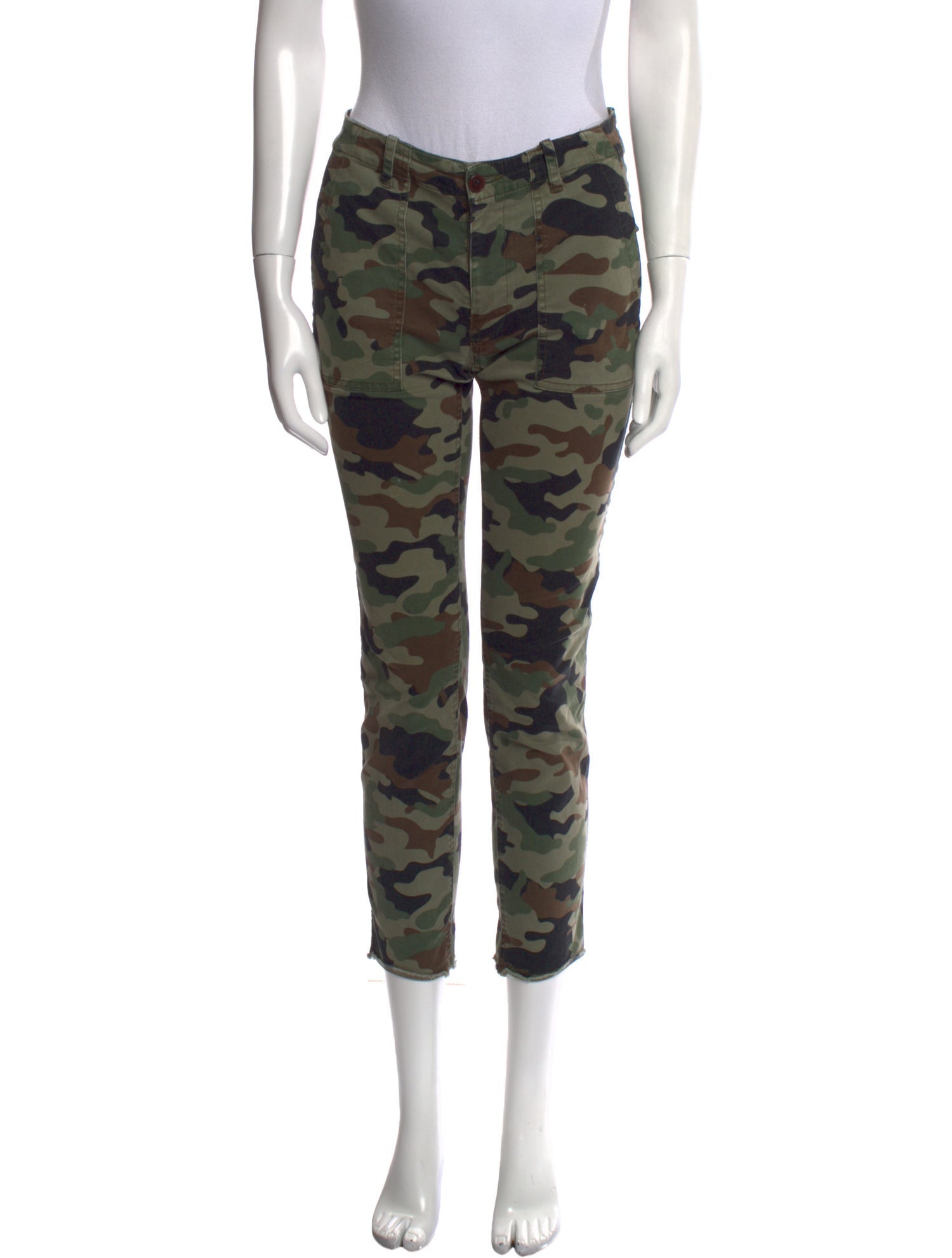 Nili Lotan Camouflage Print Skinny Leg Pants