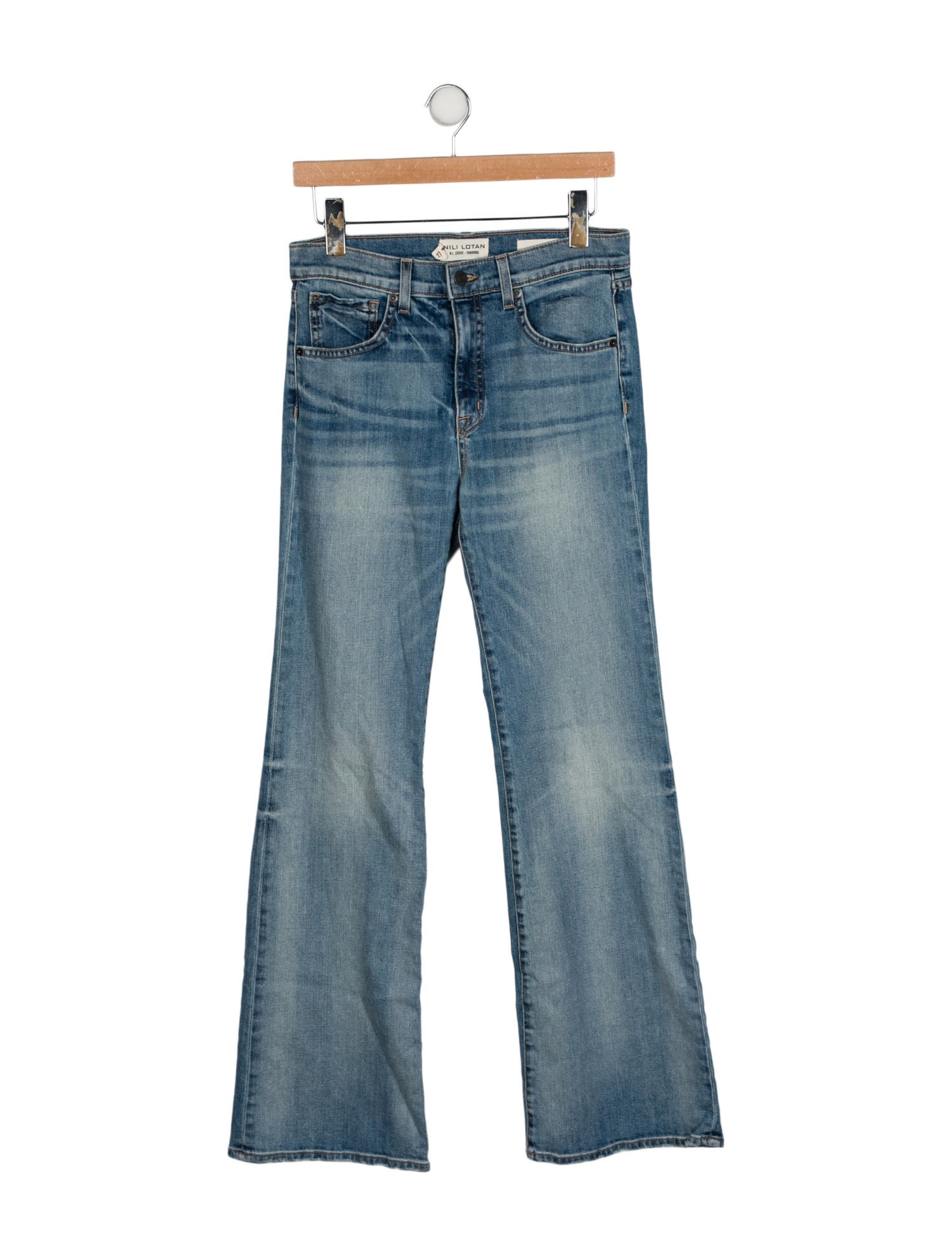 Nili Lotan Mid-Rise Wide Leg Jeans