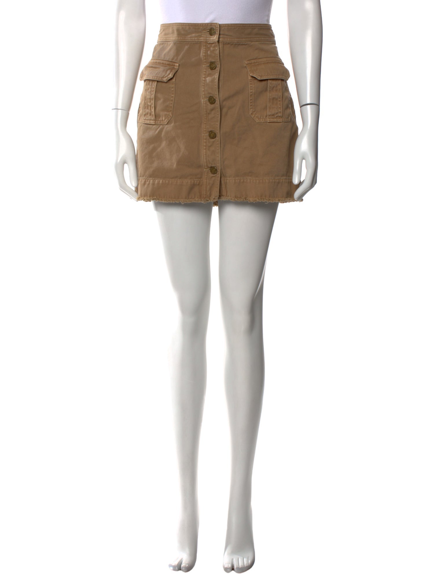 Nili Lotan Raw-Edge Trim Mini Skirt