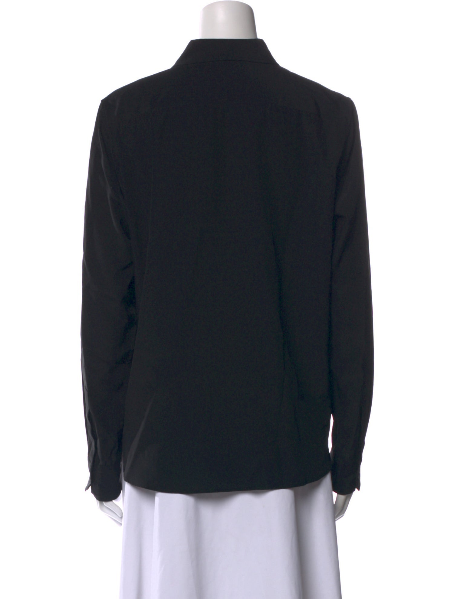 Nili Lotan Silk Long Sleeve Button-Up Top