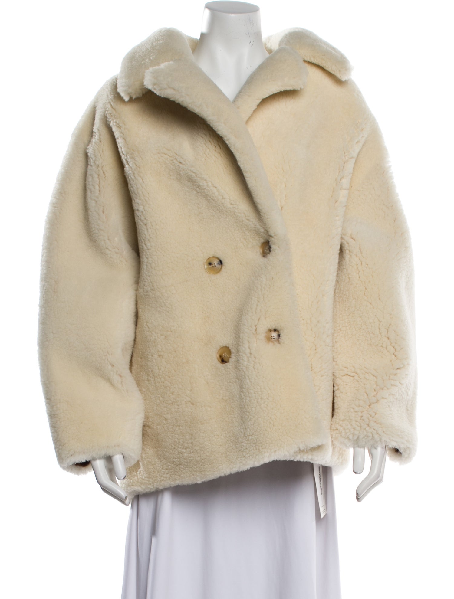 Nili Lotan Lamb Leather Faux Fur Coat
