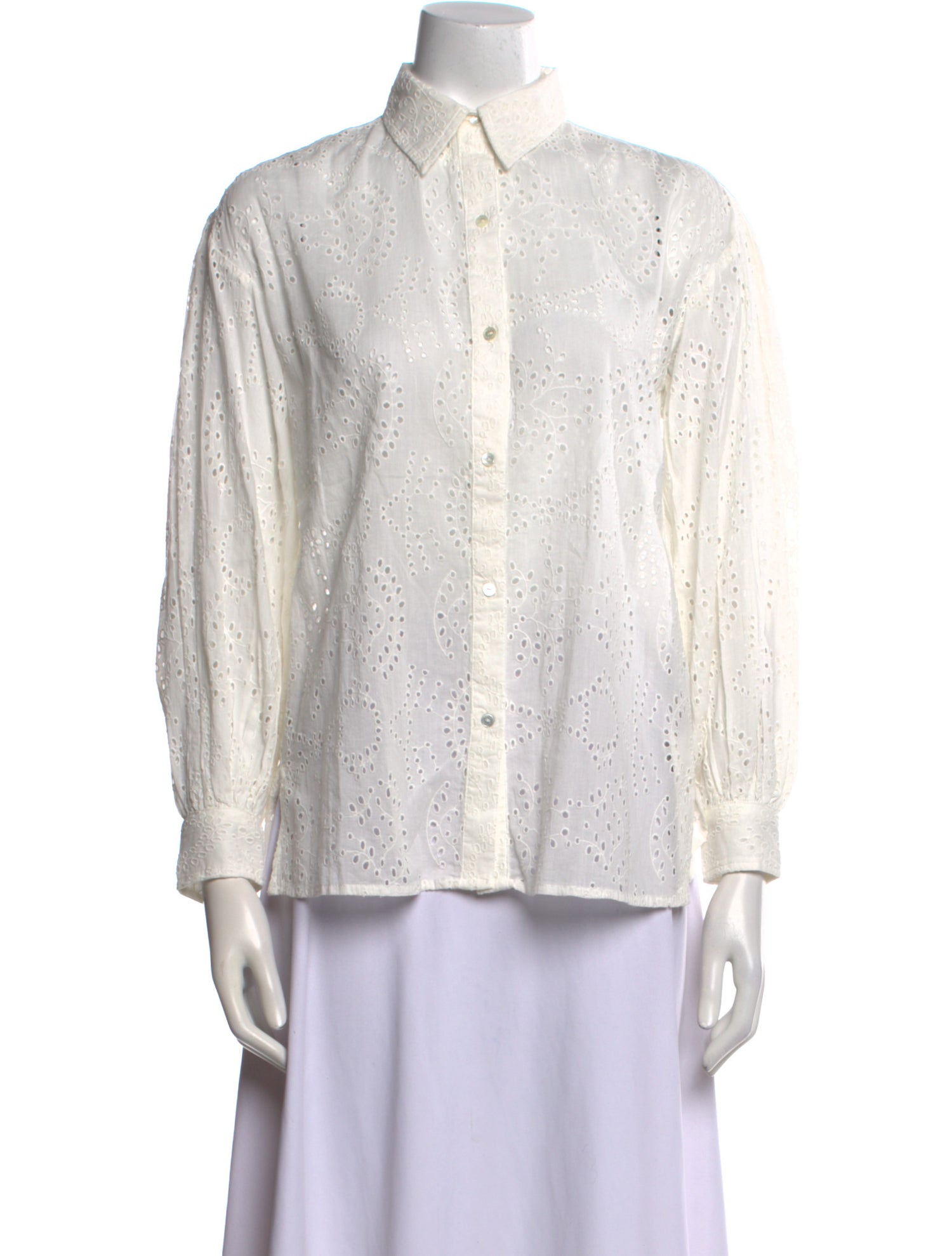 Nili Lotan Long Sleeve Button-Up Top