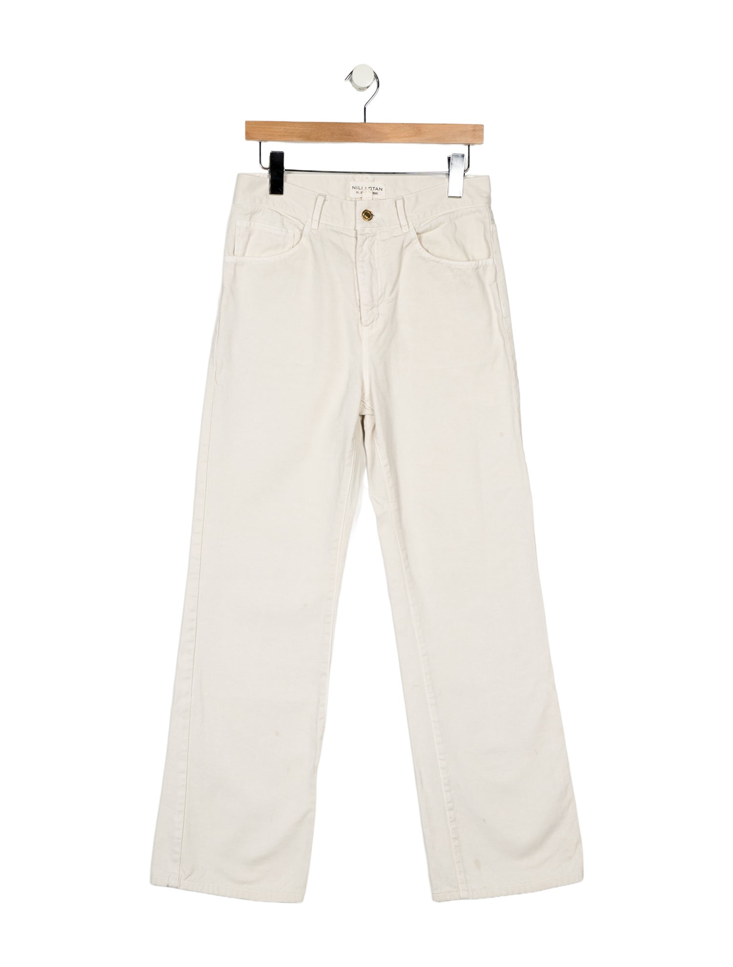 Nili Lotan Mid-Rise Wide Leg Jeans