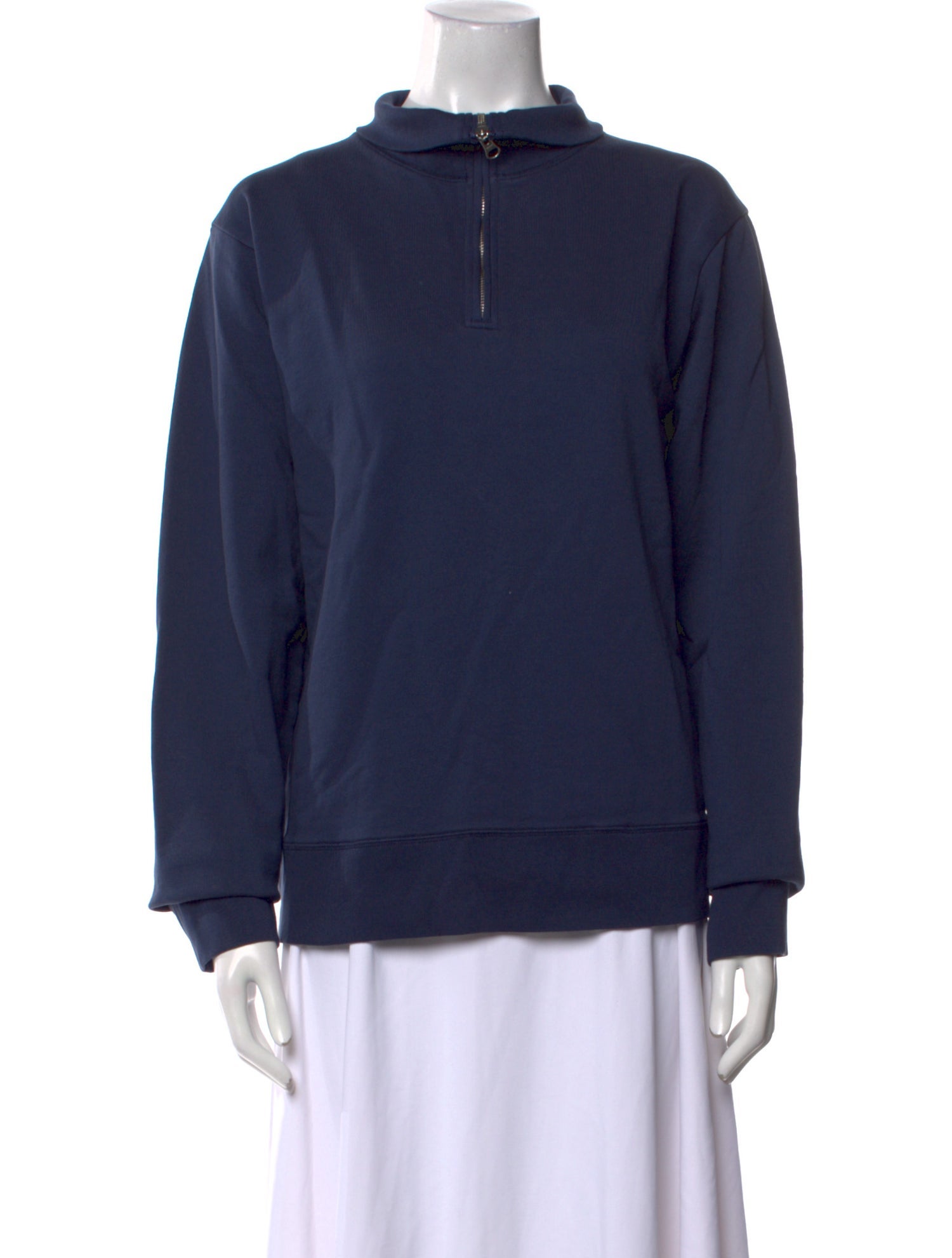 Nili Lotan Mock Neck Long Sleeve Sweatshirt