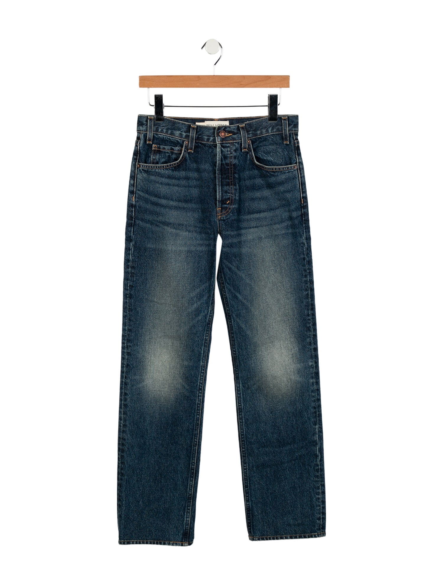 Nili Lotan Mid-Rise Straight Leg Jeans