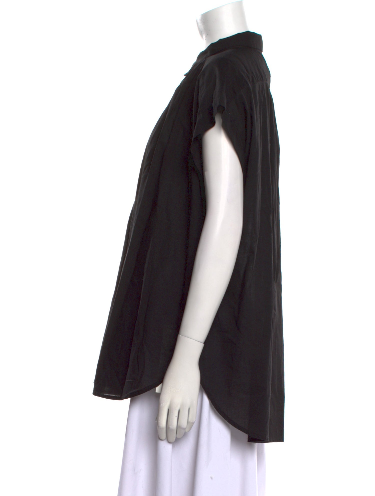 Nili Lotan Short Sleeve Button-Up Top