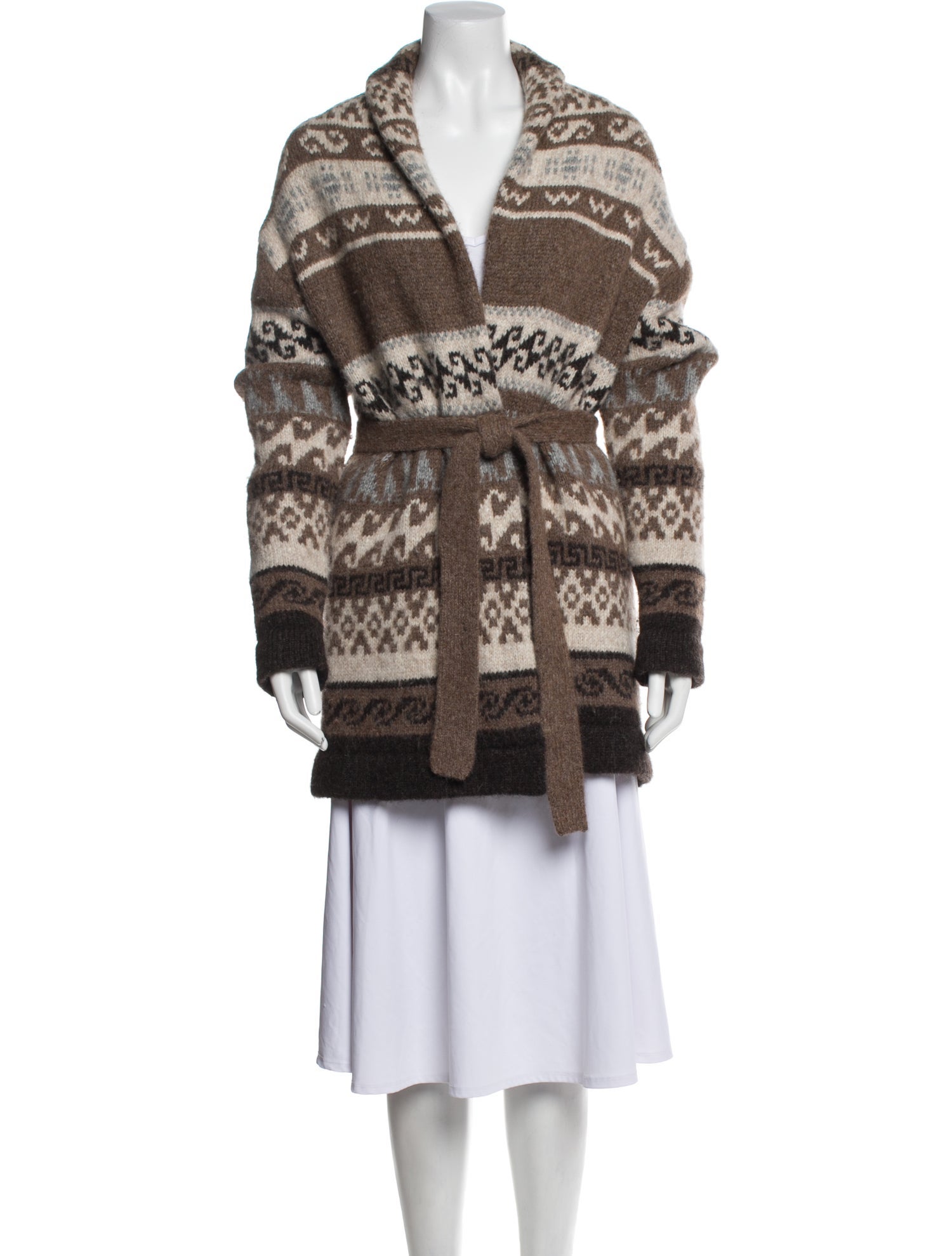 Nili Lotan Alpaca Printed Sweater
