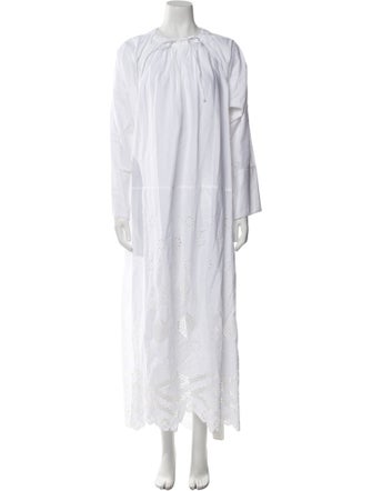 Nili Lotan Crew Neck Long Dress