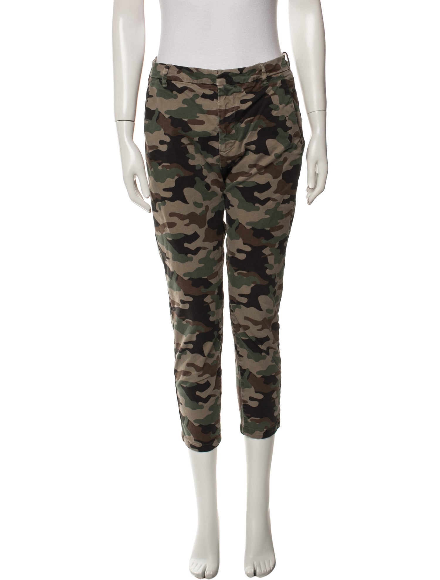 Nili Lotan Camouflage Print Skinny Leg Pants