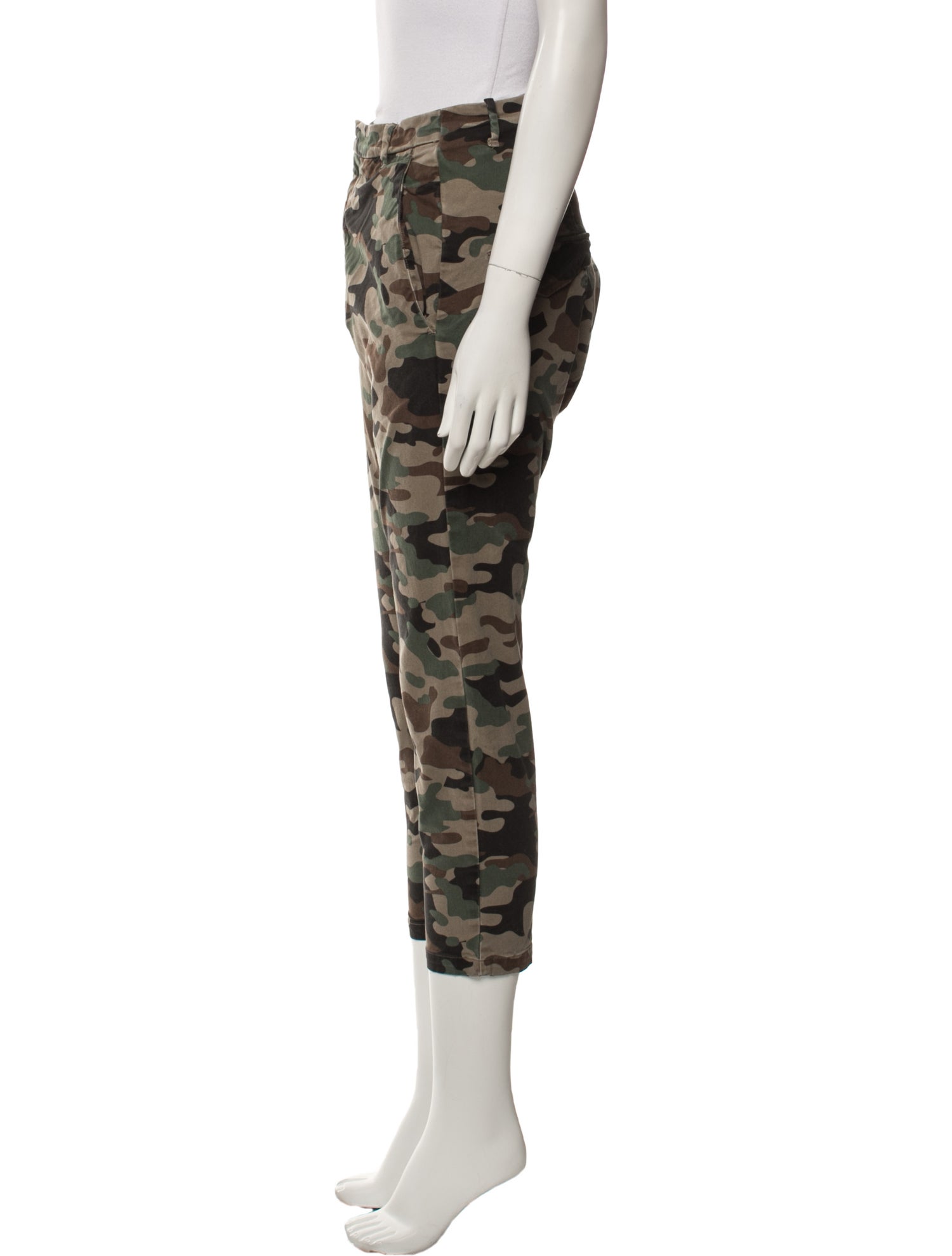Nili Lotan Camouflage Print Skinny Leg Pants