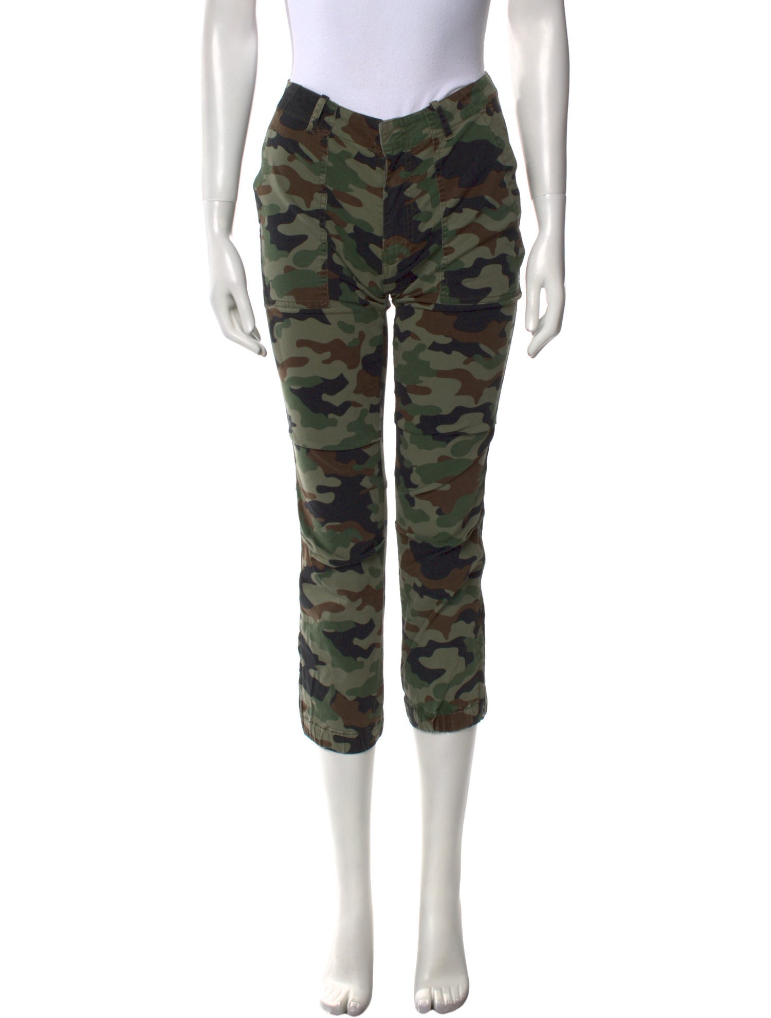 Nili Lotan Camouflage Print Skinny Leg Pants
