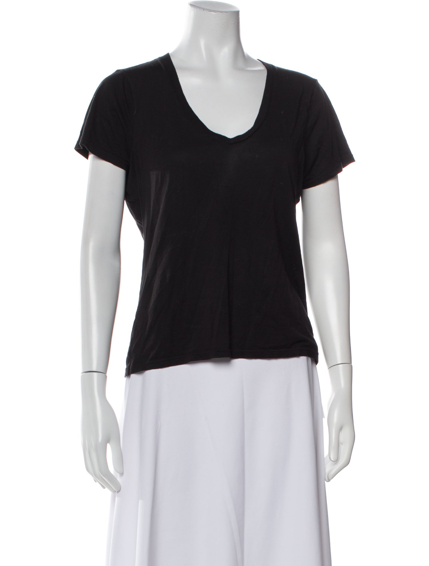 Nili Lotan Scoop Neck Short Sleeve T-Shirt