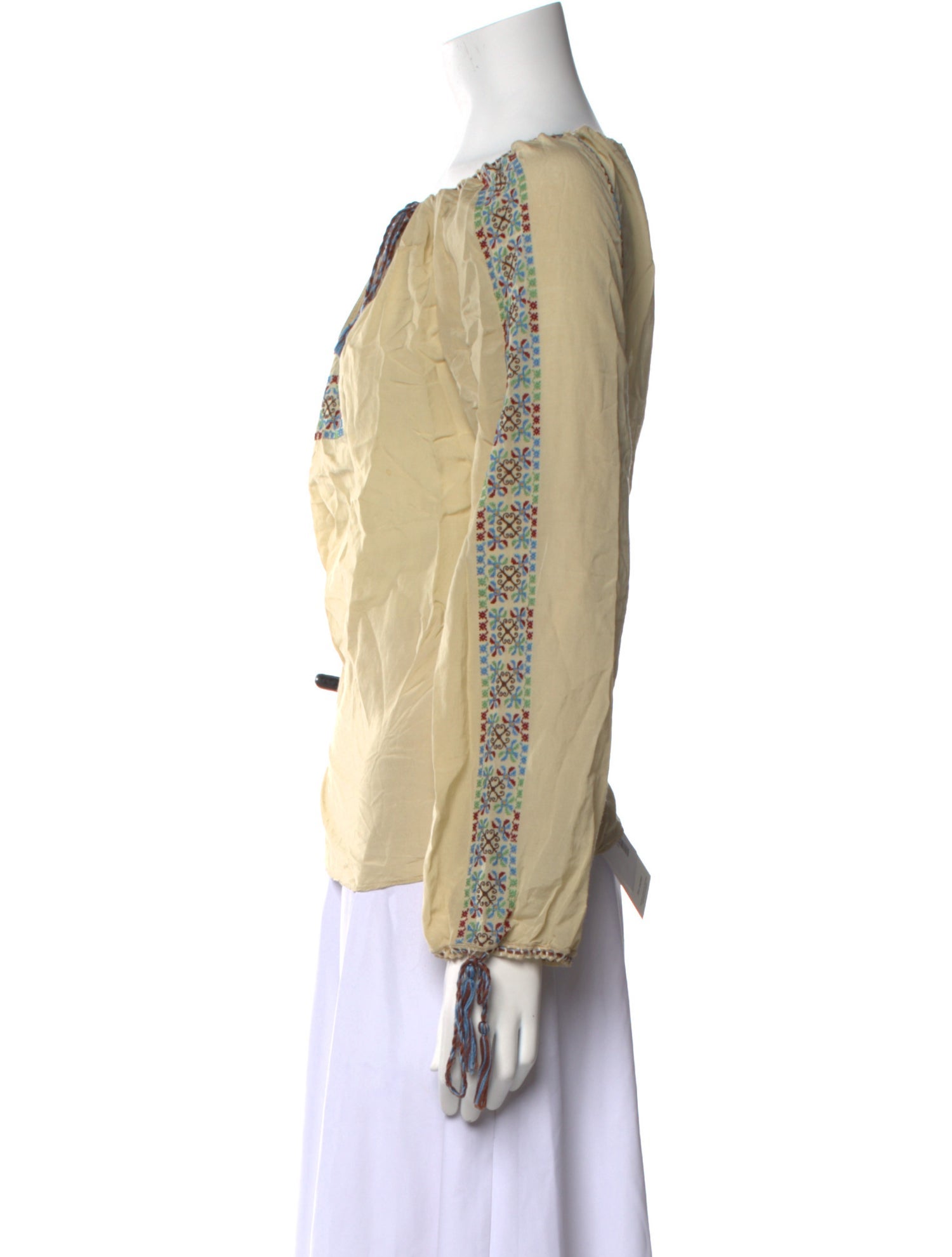 Nili Lotan Printed Bateau Neckline Top