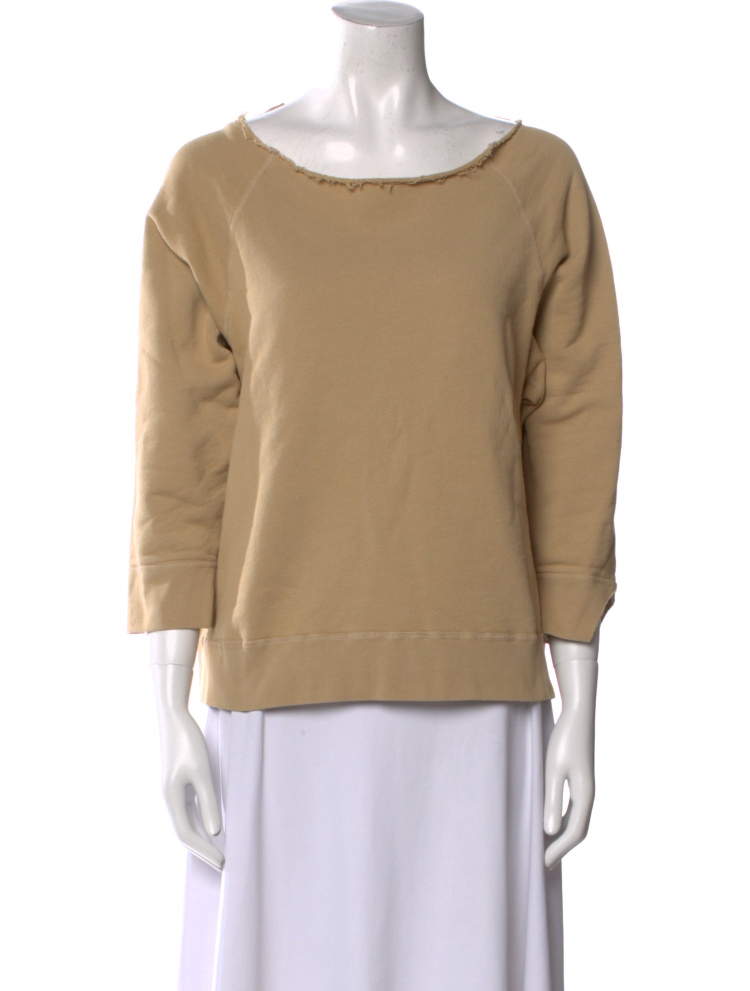 Nili Lotan Scoop Neck Three-Quarter Sleeve Sweatshirt