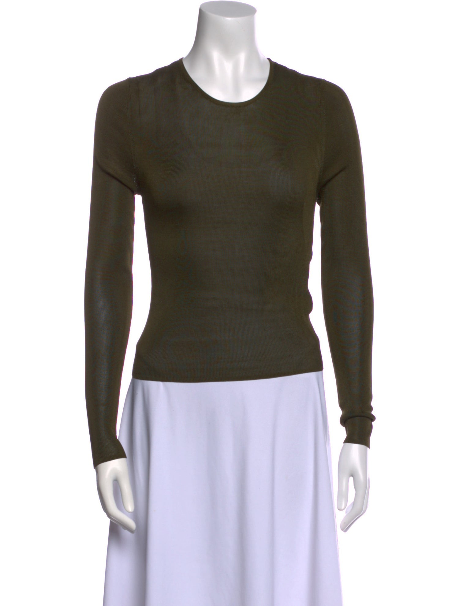 Nili Lotan Silk Crew Neck T-Shirt