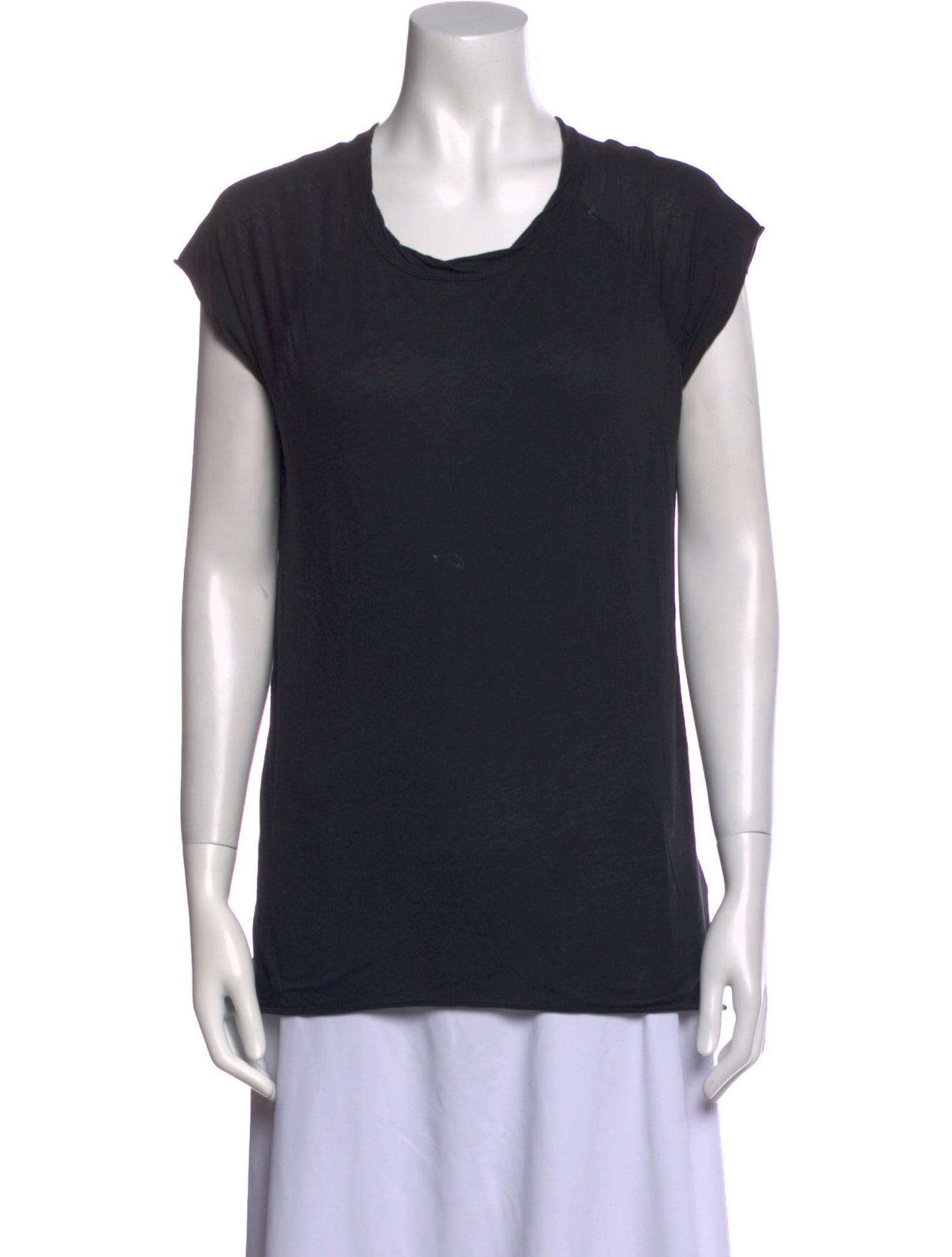 Nili Lotan Scoop Neck Short Sleeve T-Shirt
