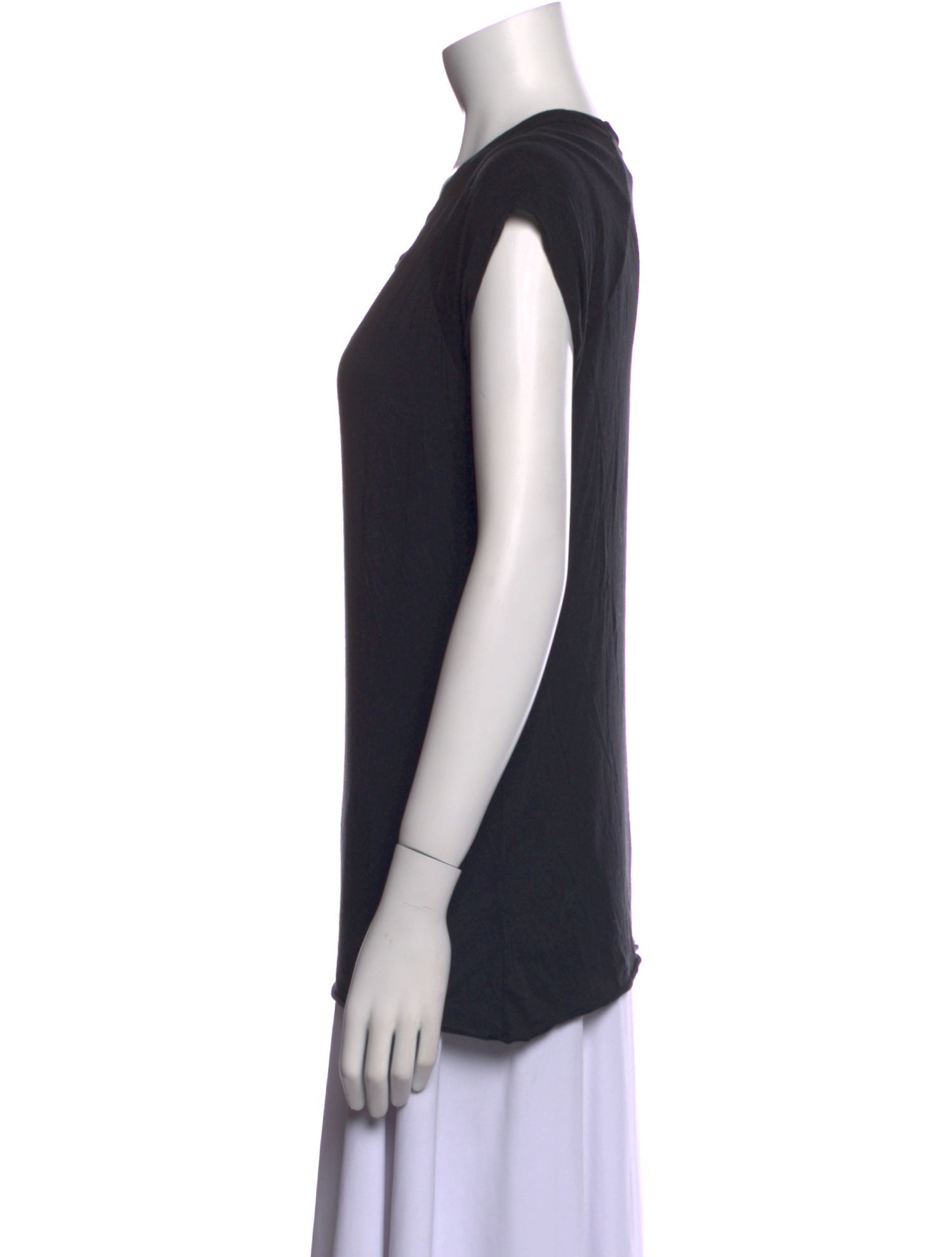 Nili Lotan Scoop Neck Short Sleeve T-Shirt