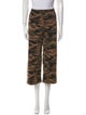 Nili Lotan Camouflage Print Raw-Edge Trim Sweatpants