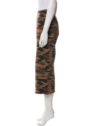 Nili Lotan Camouflage Print Raw-Edge Trim Sweatpants